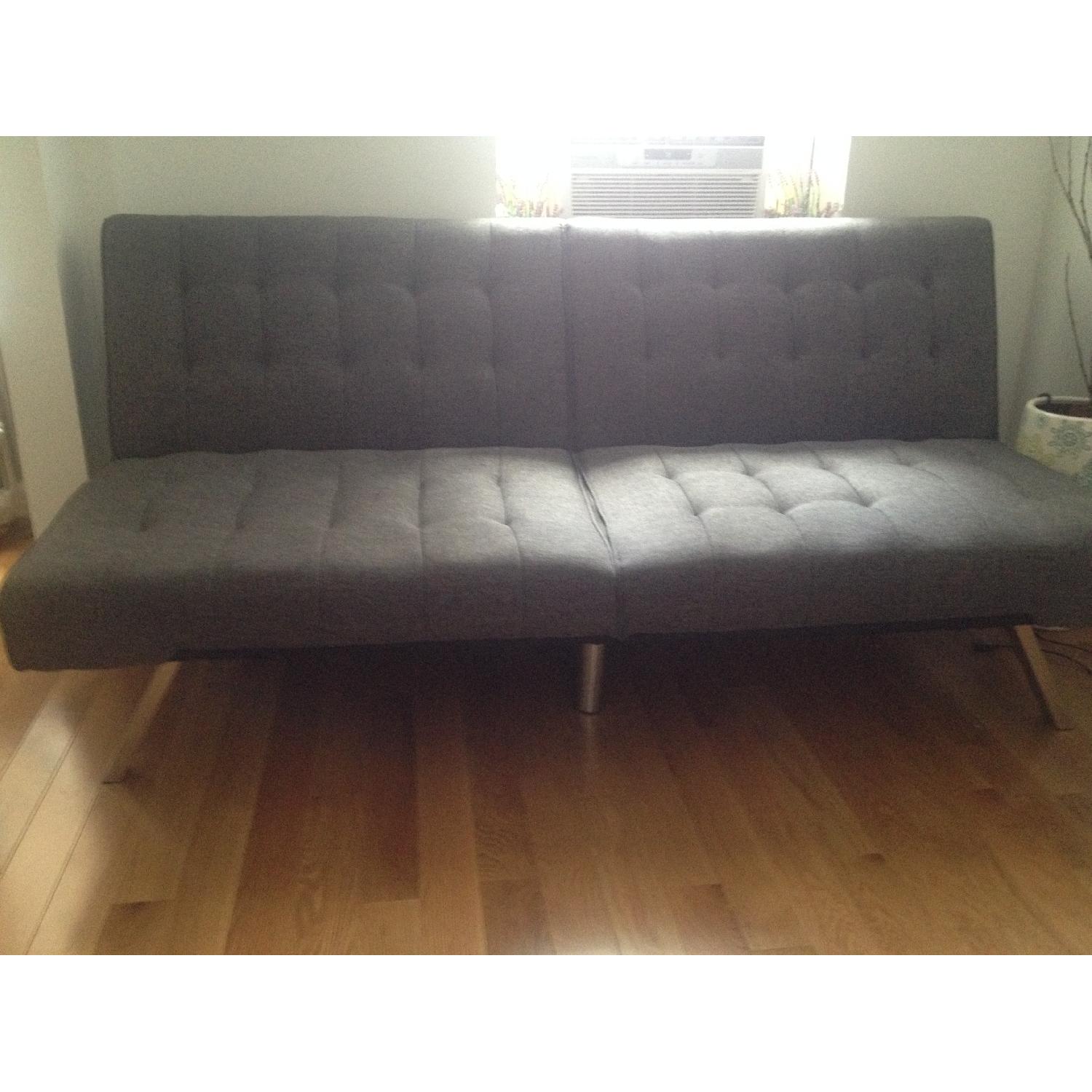 DHP Emily Futon w/ Chaise Lounge in Grey - image-5