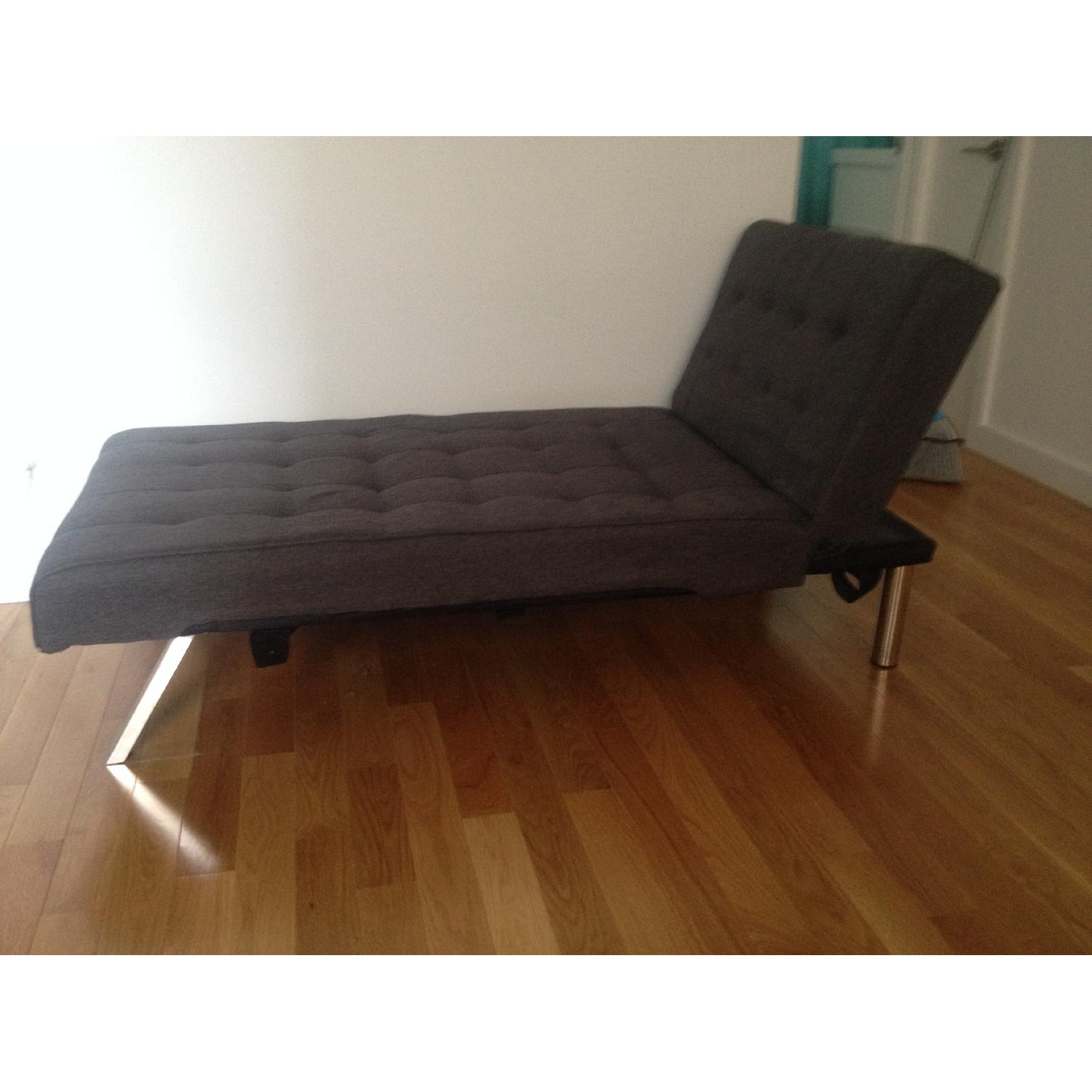 DHP Emily Futon w/ Chaise Lounge in Grey - image-6