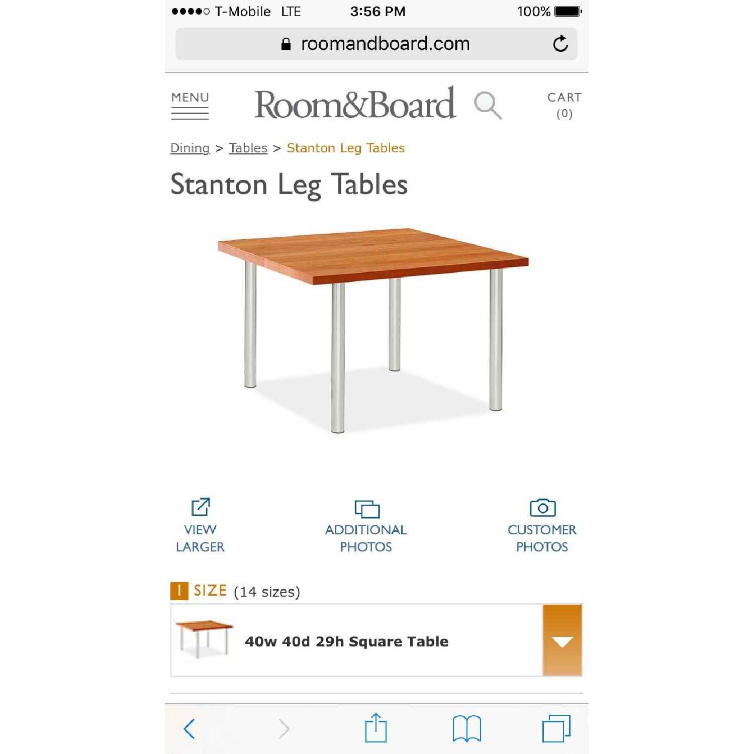 Room & Board 4 Piece Cherry Dining Set - image-1