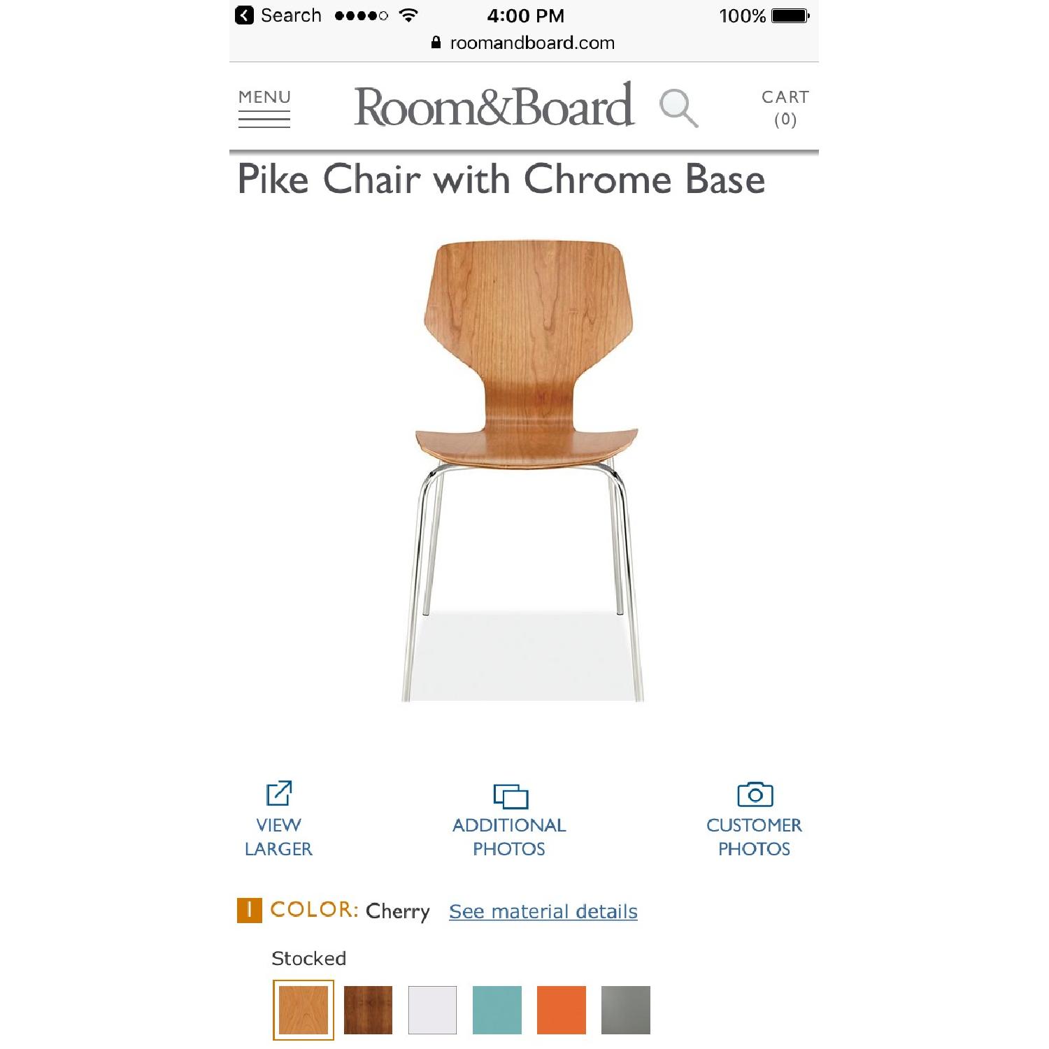 Room & Board 4 Piece Cherry Dining Set - image-2