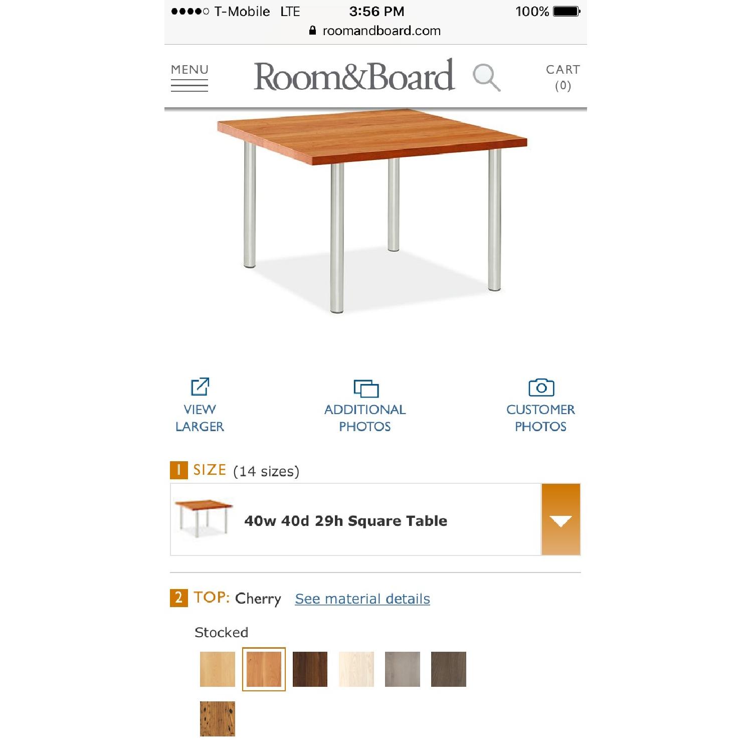 Room & Board 4 Piece Cherry Dining Set - image-4