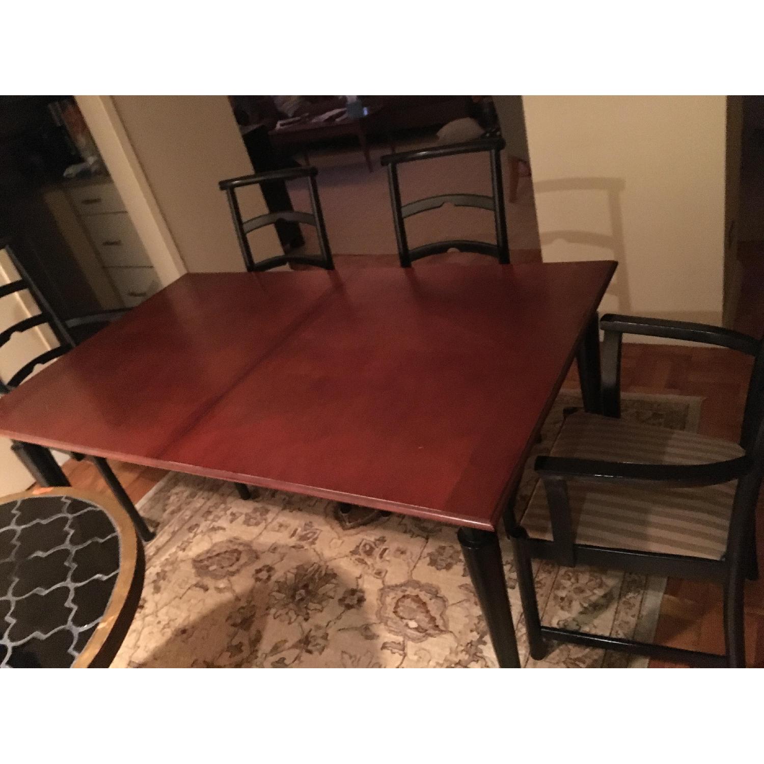 Wood Expandable Dining Room Table w/ 6 Chairs - image-9