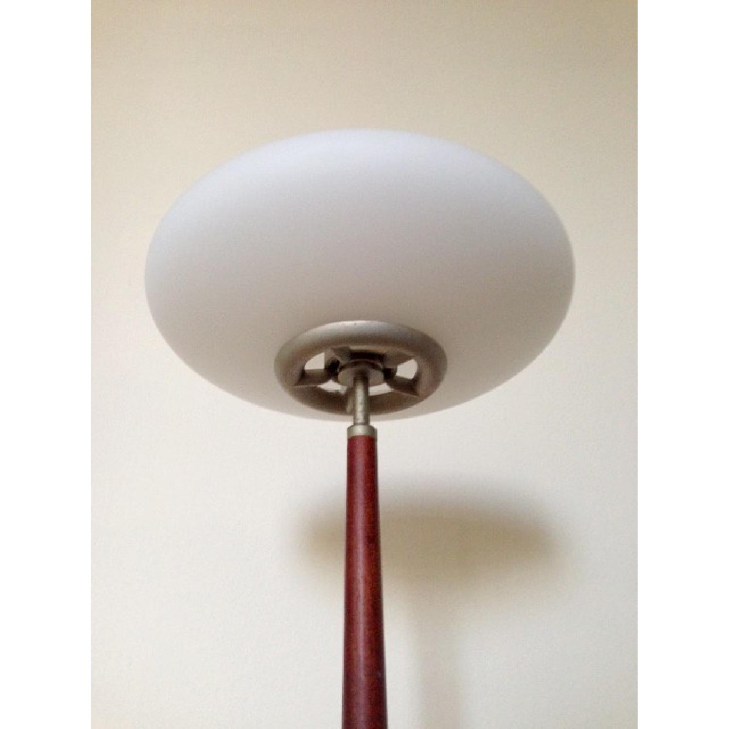 Artemide White Translucent Glass & Wood Lamp - image-4
