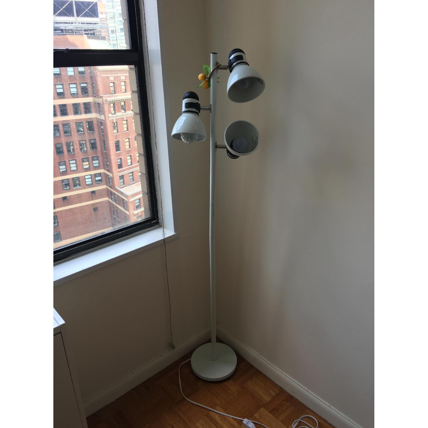 Ikea Hektar Floor Lamp w/ 3Spotlights in White AptDeco