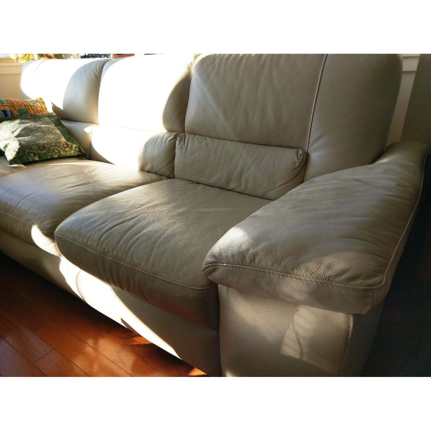 Macy's Leather Sectional Sofa - image-3