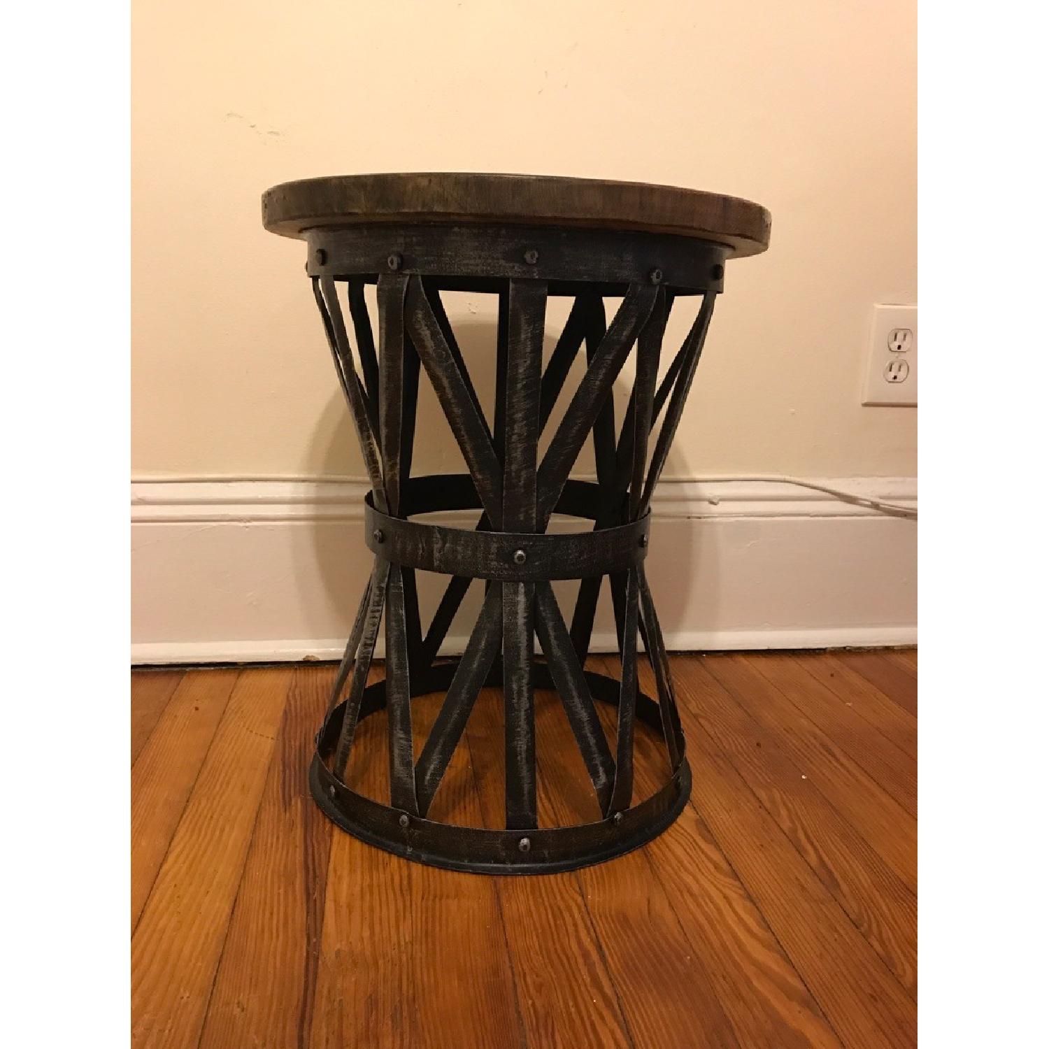 Home Decorators Collection Jake Antique Natural Side Tables - image-1