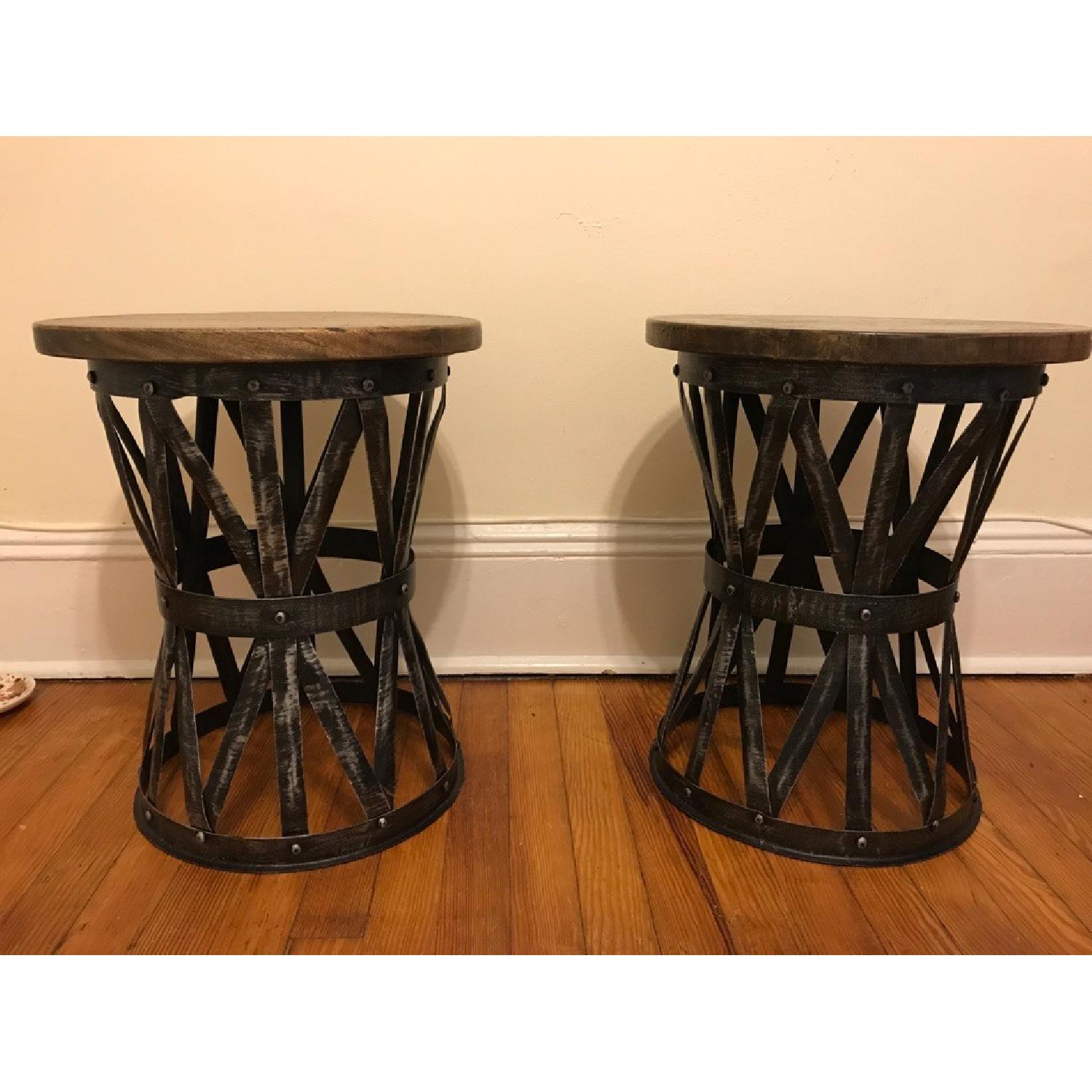 Home Decorators Collection Jake Antique Natural Side Tables - image-2