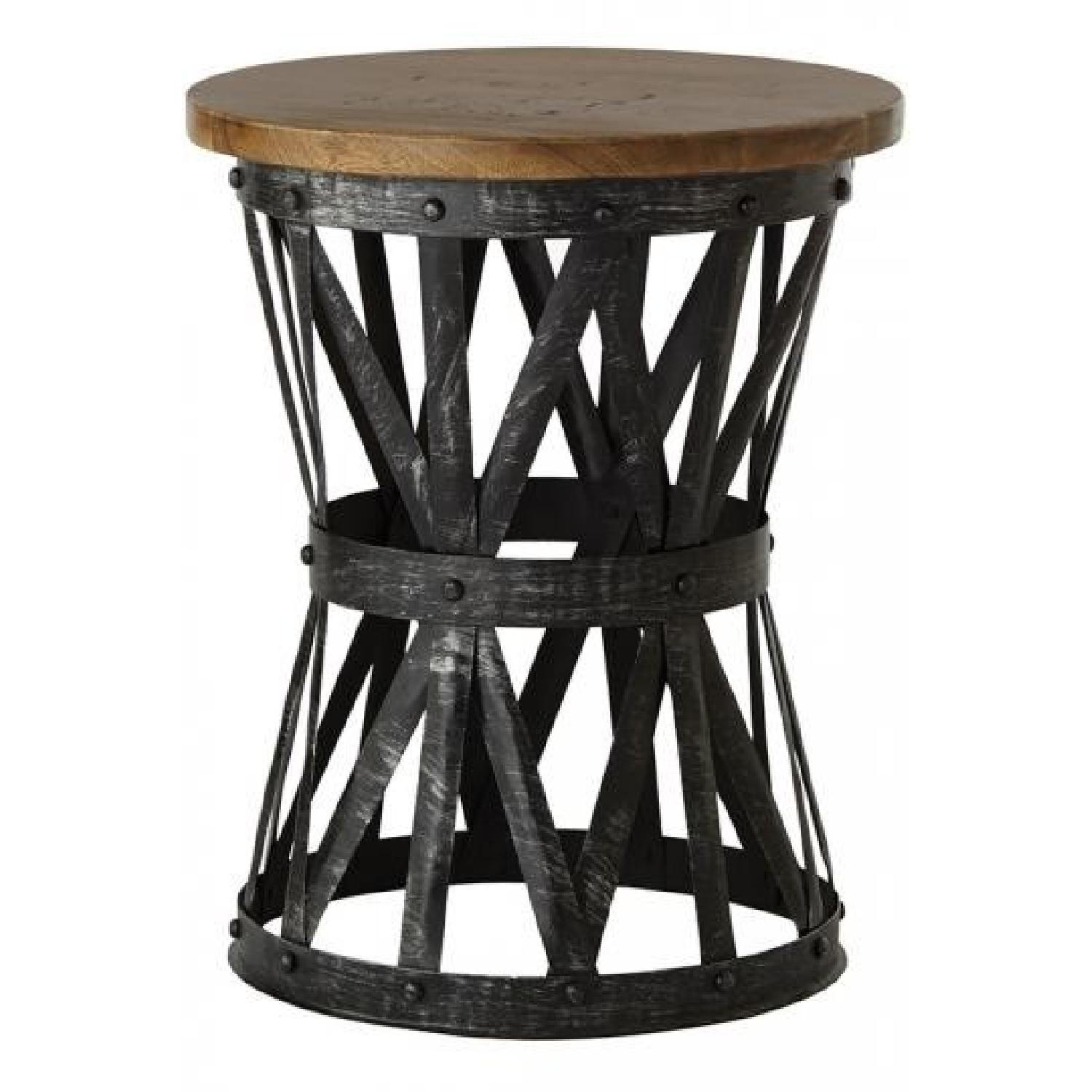 Home Decorators Collection Jake Antique Natural Side Tables - image-0