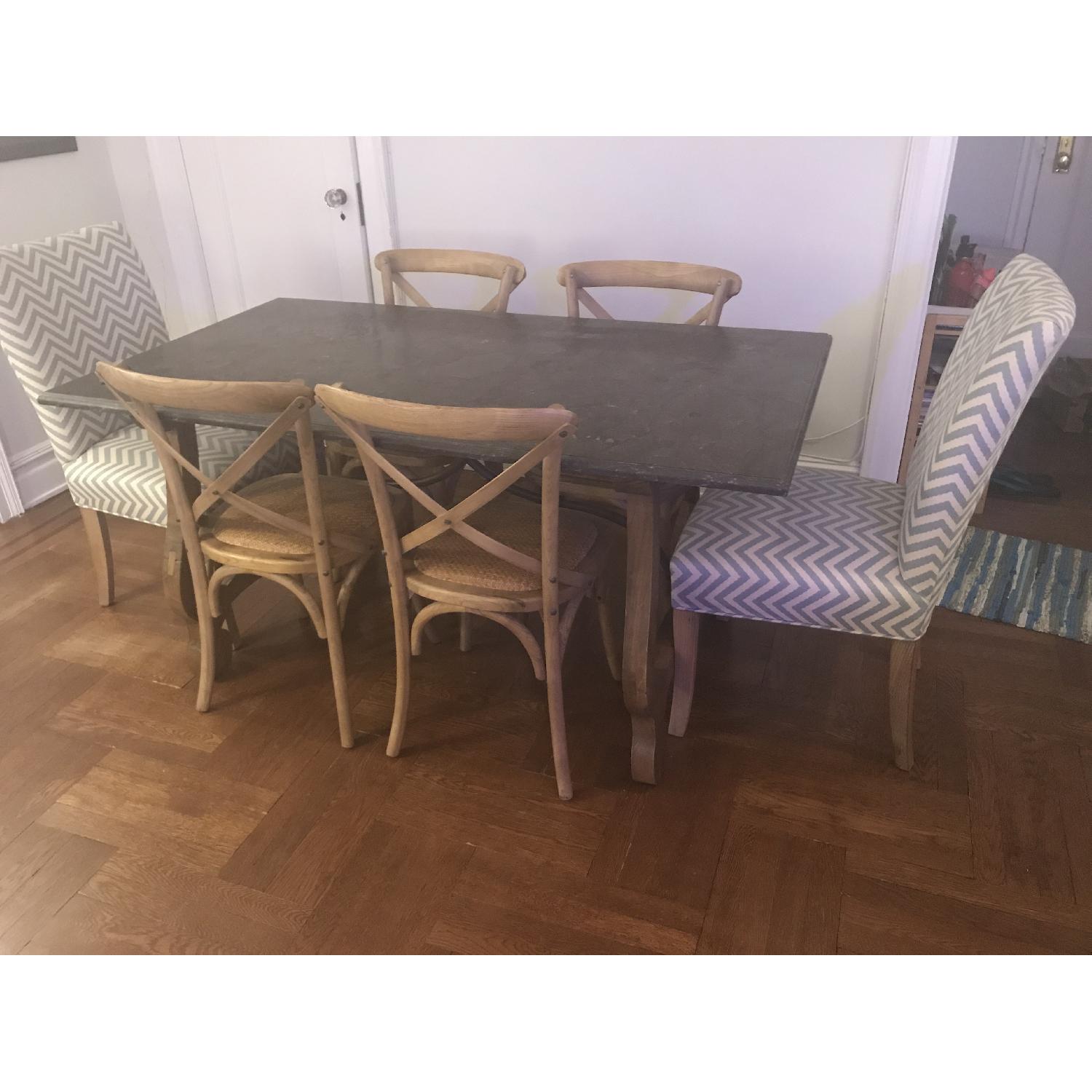 Arhaus Luca Dining Table w/ 6 Side Chairs AptDeco