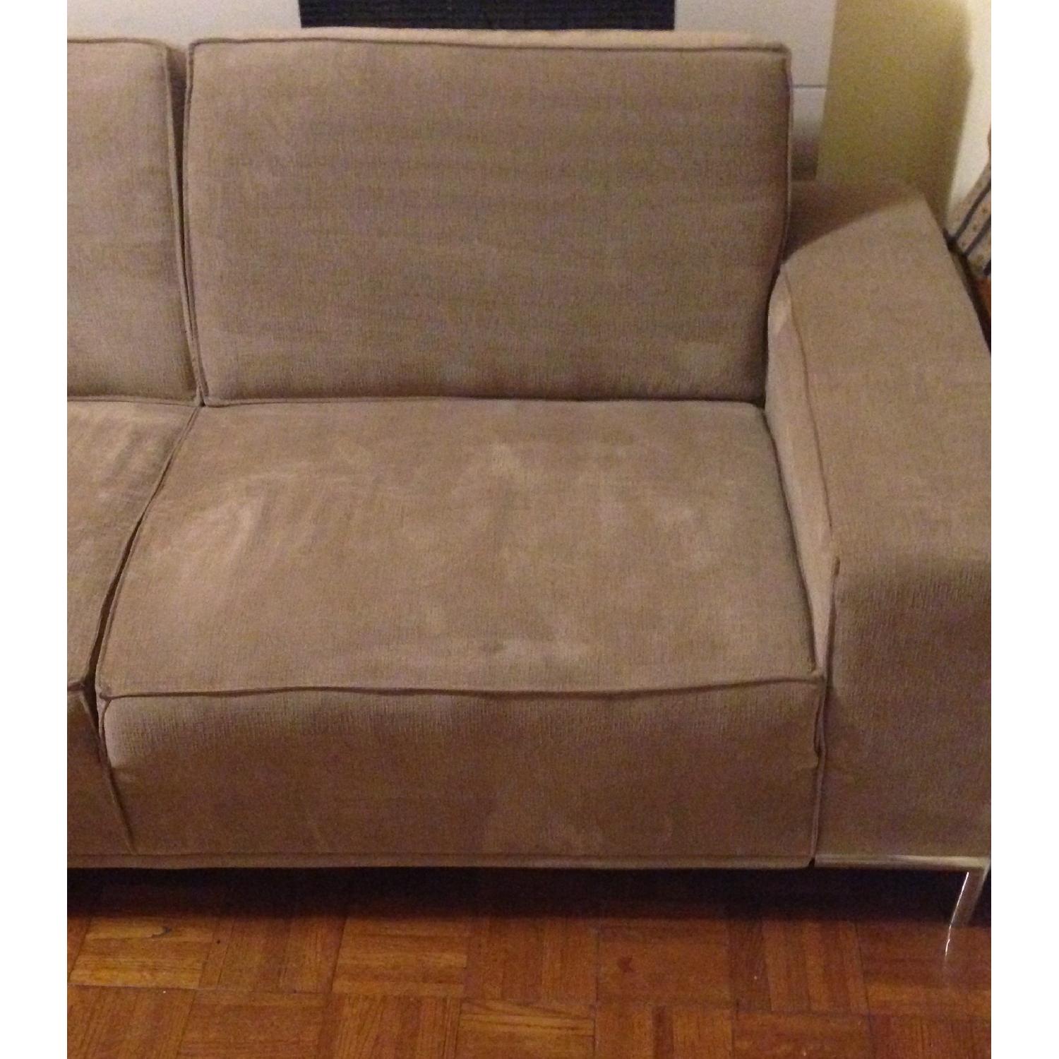 Jennifer Convertibles Natural Beige Fabric Sectional Sofa - image-7