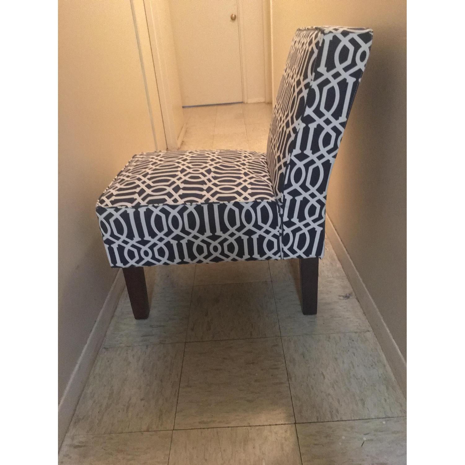 Target Blue & White Patterned Slipper Chair - image-2