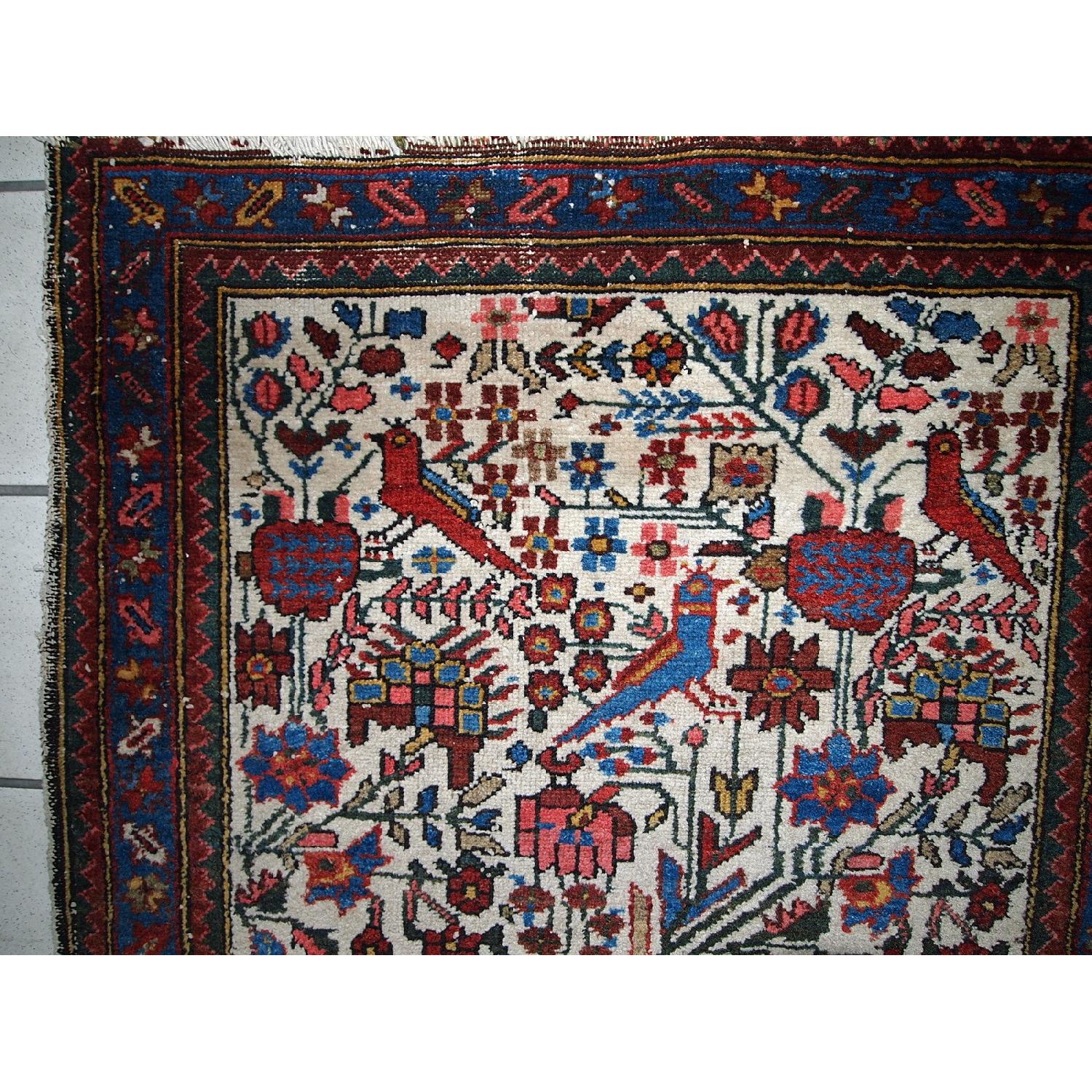 Antique 1920s Persian Mashad Rug - image-2