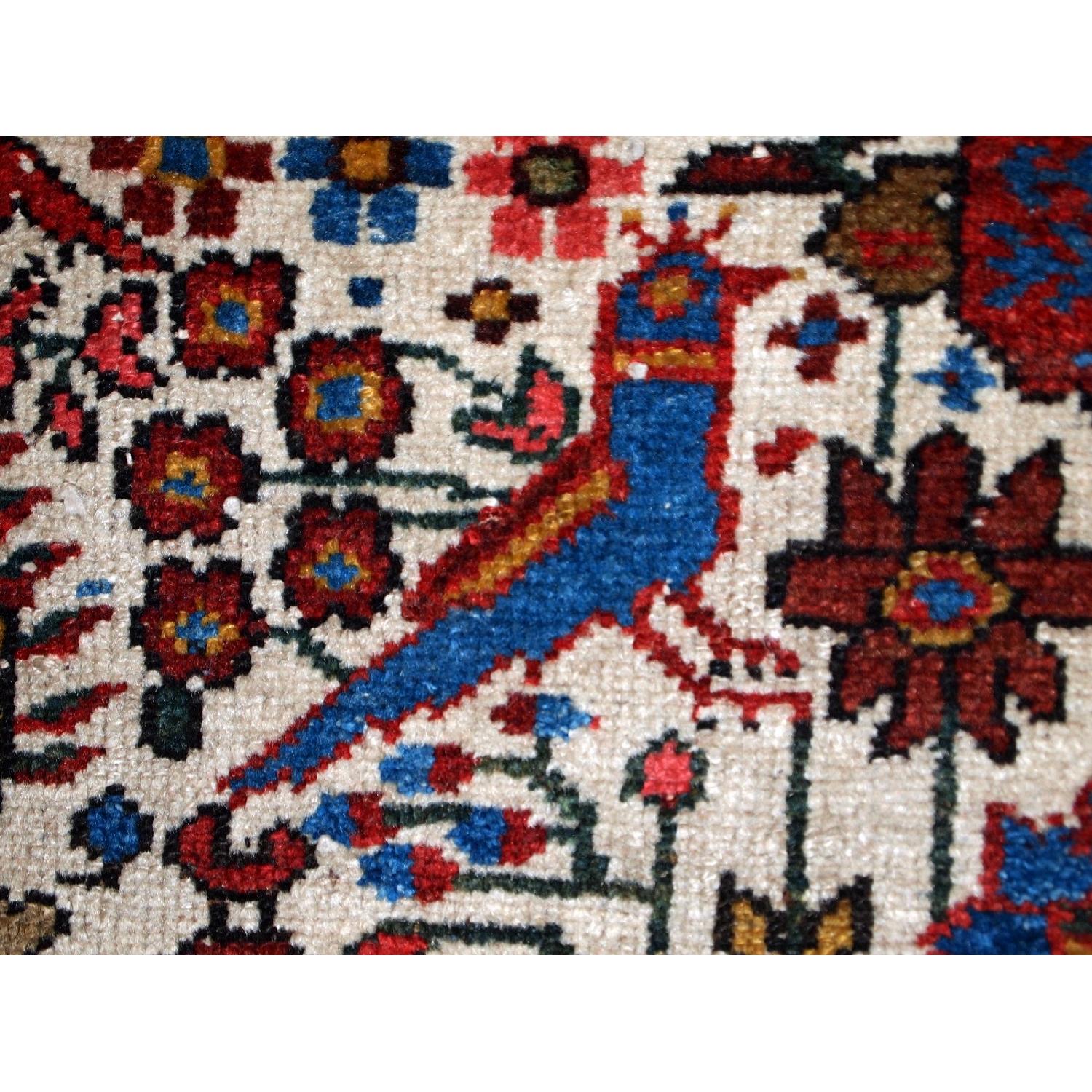 Antique 1920s Persian Mashad Rug - image-4