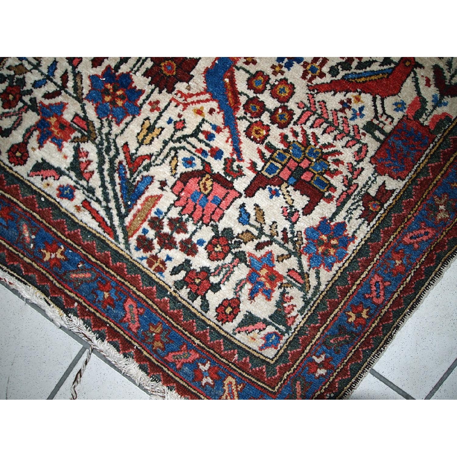 Antique 1920s Persian Mashad Rug - image-5