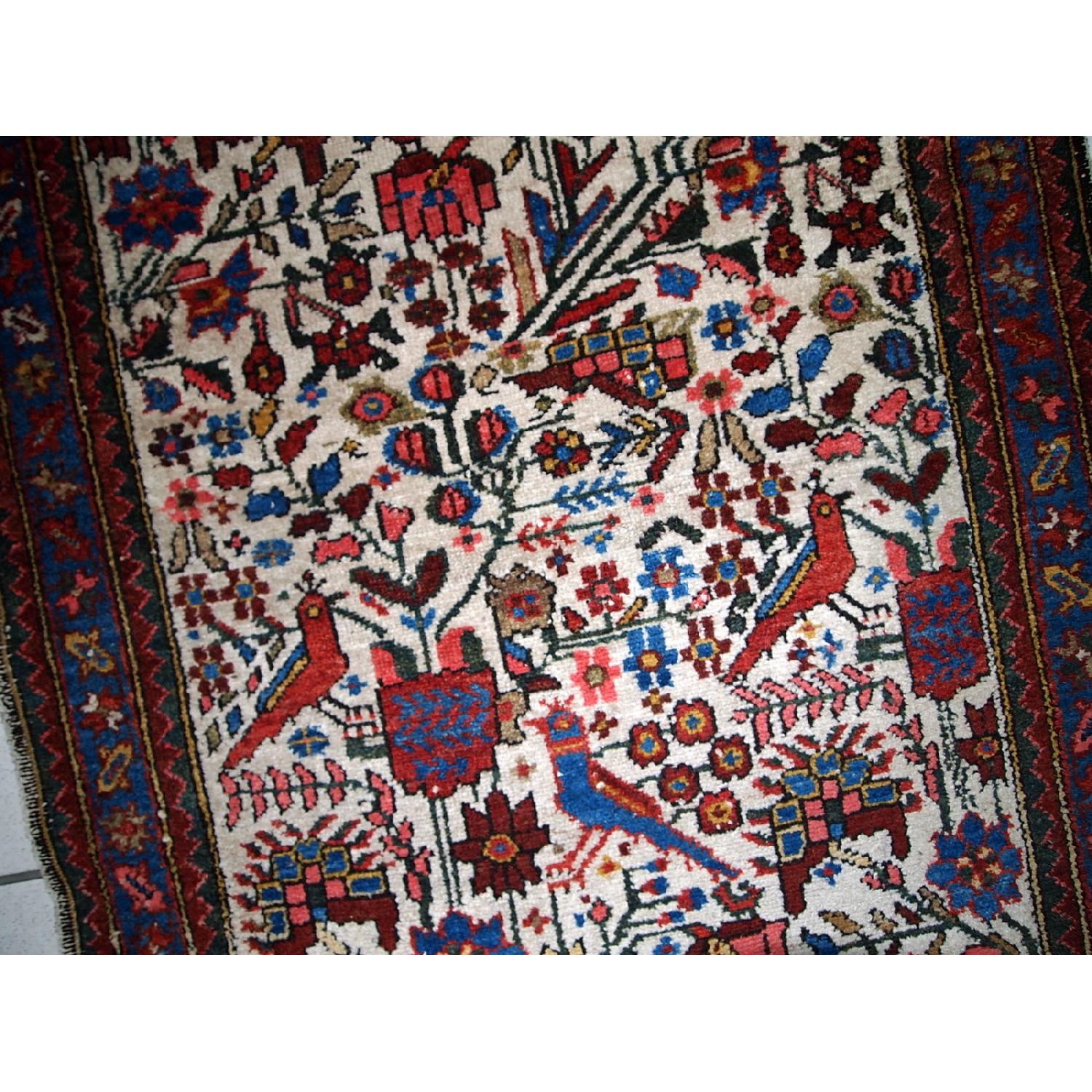 Antique 1920s Persian Mashad Rug - image-7