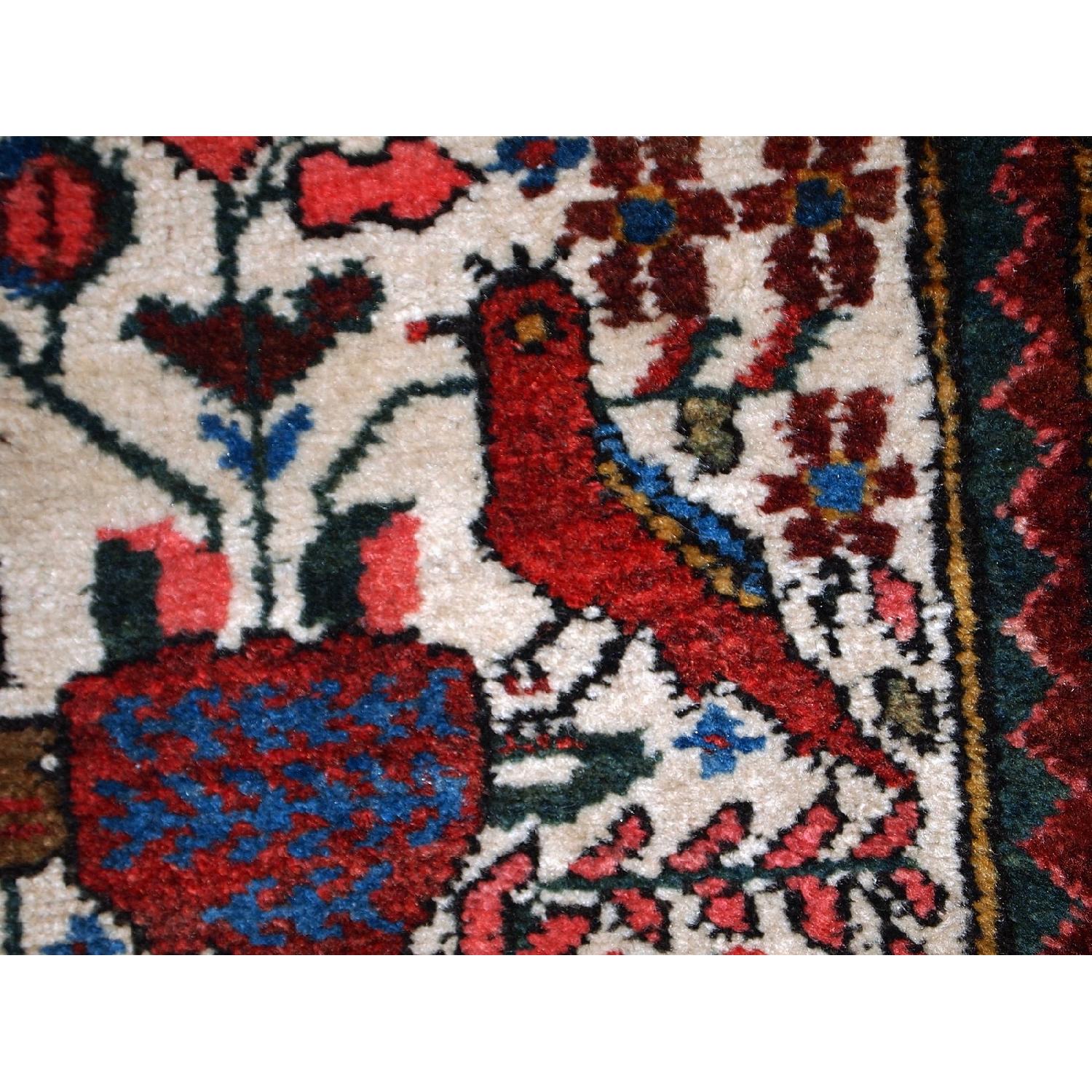 Antique 1920s Persian Mashad Rug - image-8