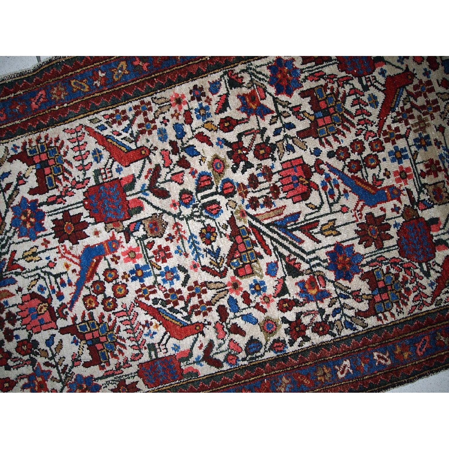 Antique 1920s Persian Mashad Rug - image-9