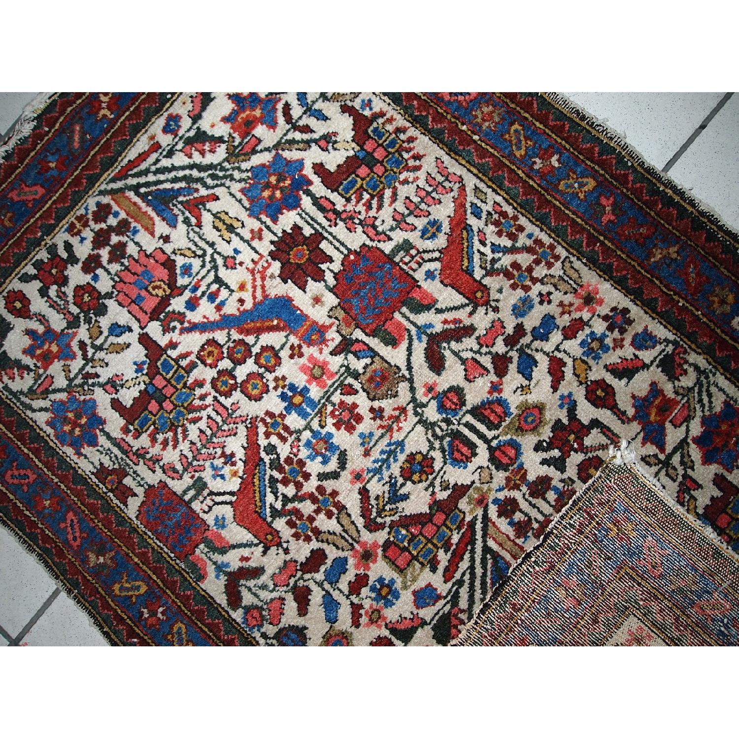 Antique 1920s Persian Mashad Rug - image-12