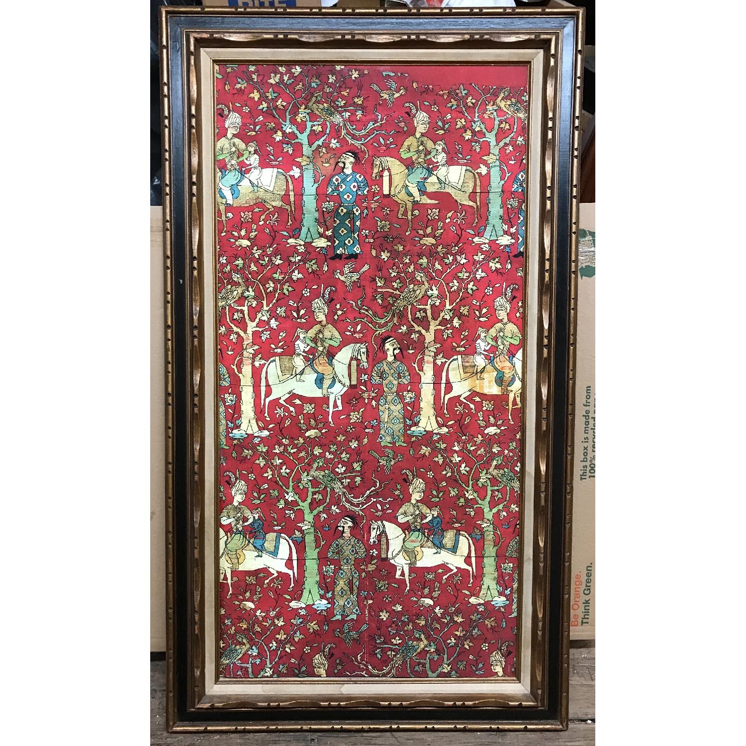 Framed Print of 16th-Century Persian Silk Panel - image-1