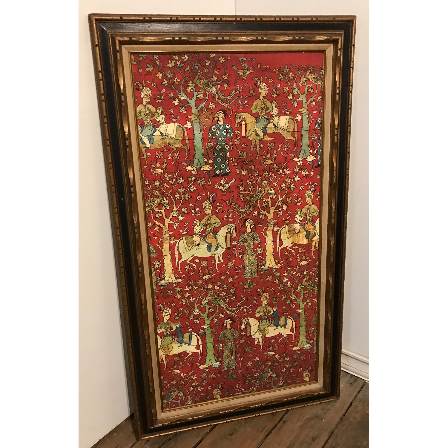 Framed Print of 16th-Century Persian Silk Panel - image-2