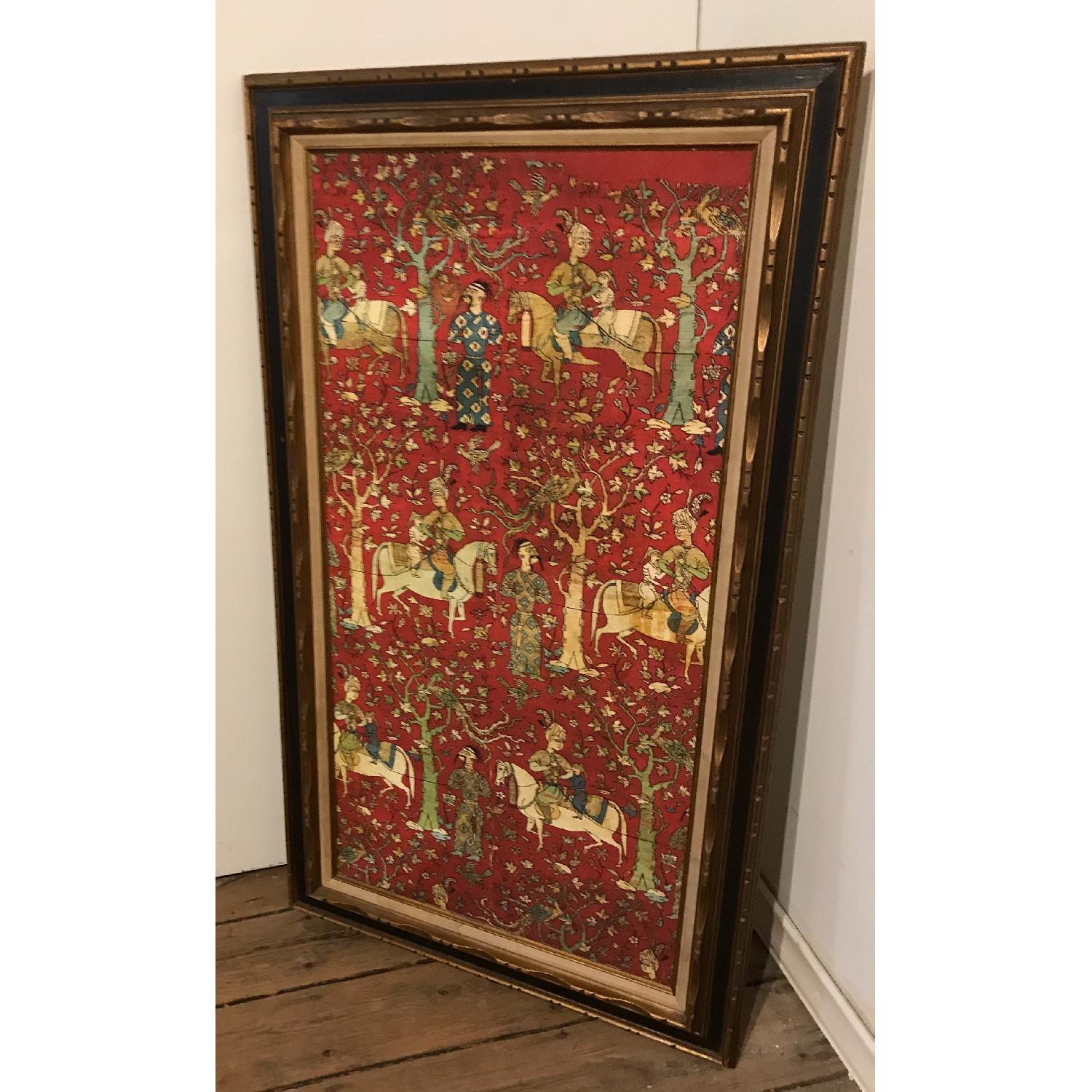 Framed Print of 16th-Century Persian Silk Panel - image-3