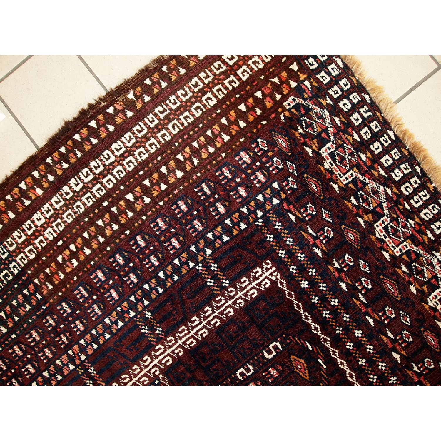 Antique 1950s Turkoman Hachli Rug - image-2