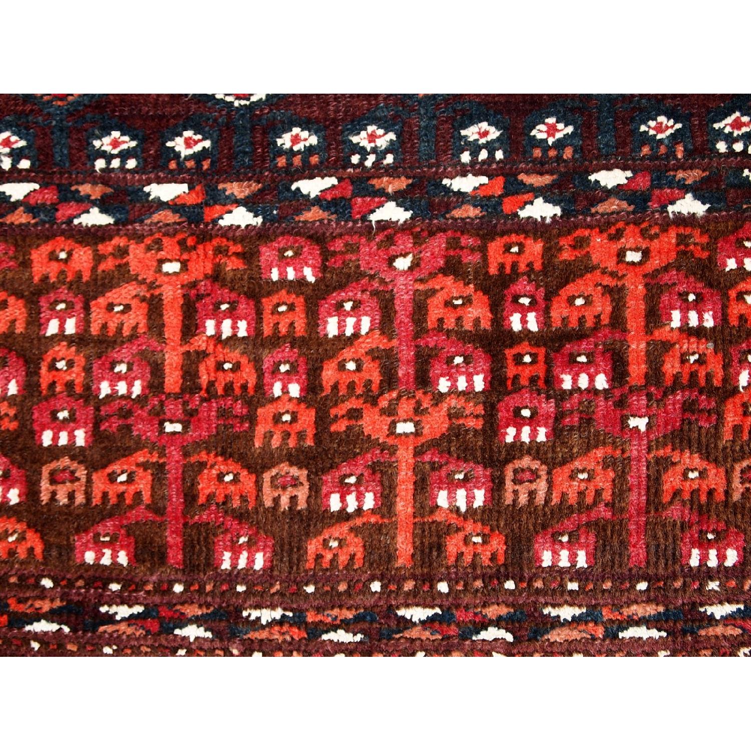Antique 1950s Turkoman Hachli Rug - image-3
