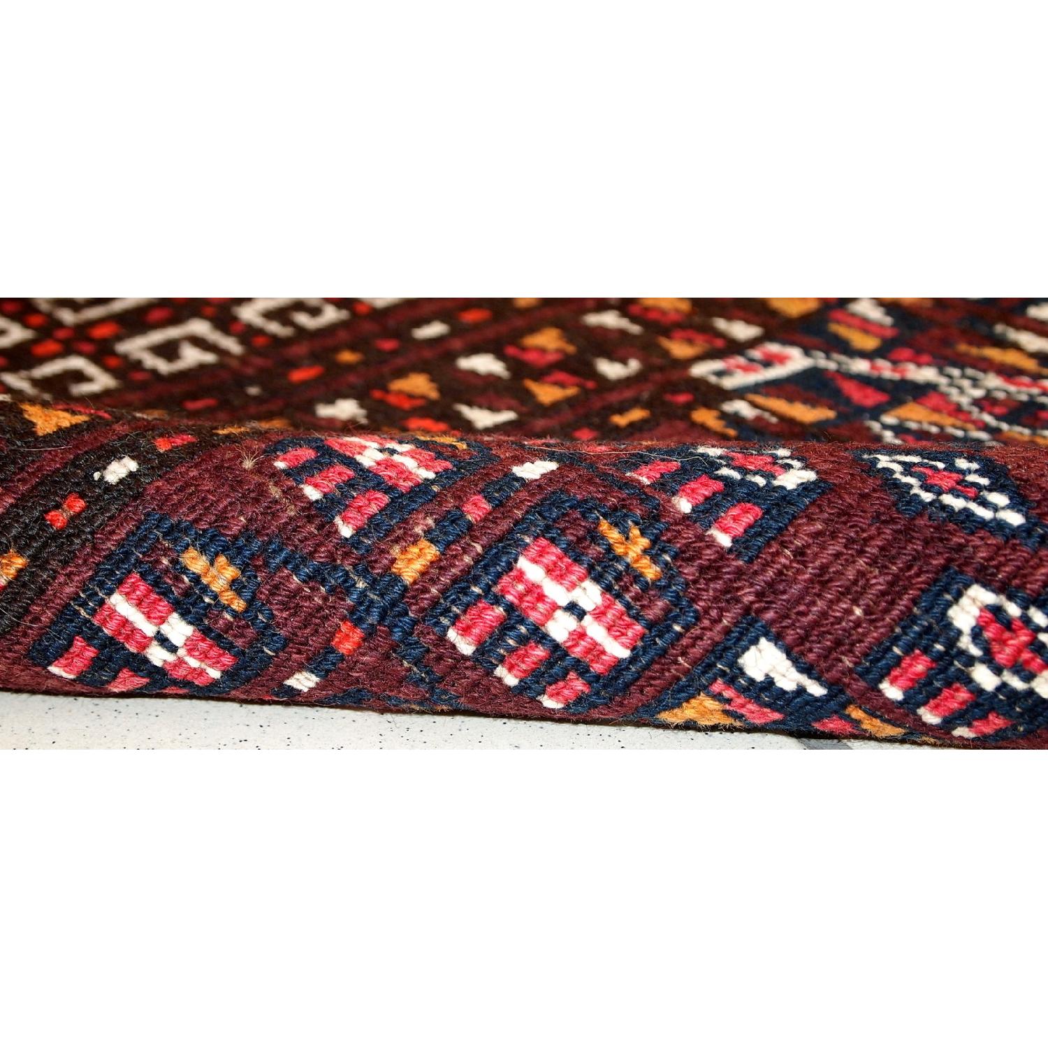 Antique 1950s Turkoman Hachli Rug - image-7
