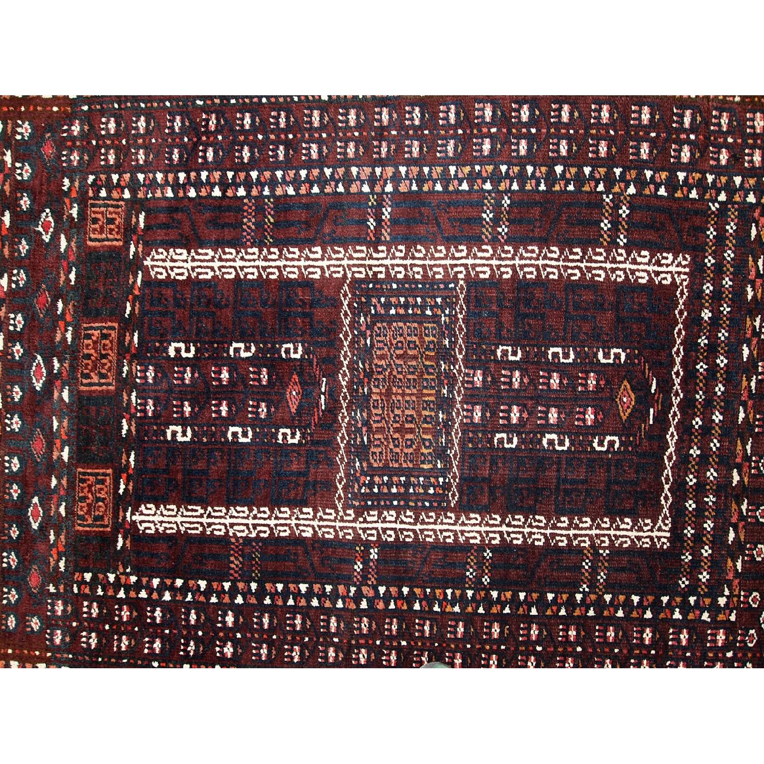 Antique 1950s Turkoman Hachli Rug - image-11