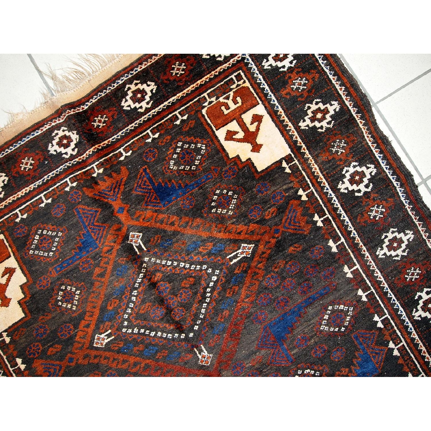 Vintage 1940s Afghan Baluch Rug - image-1