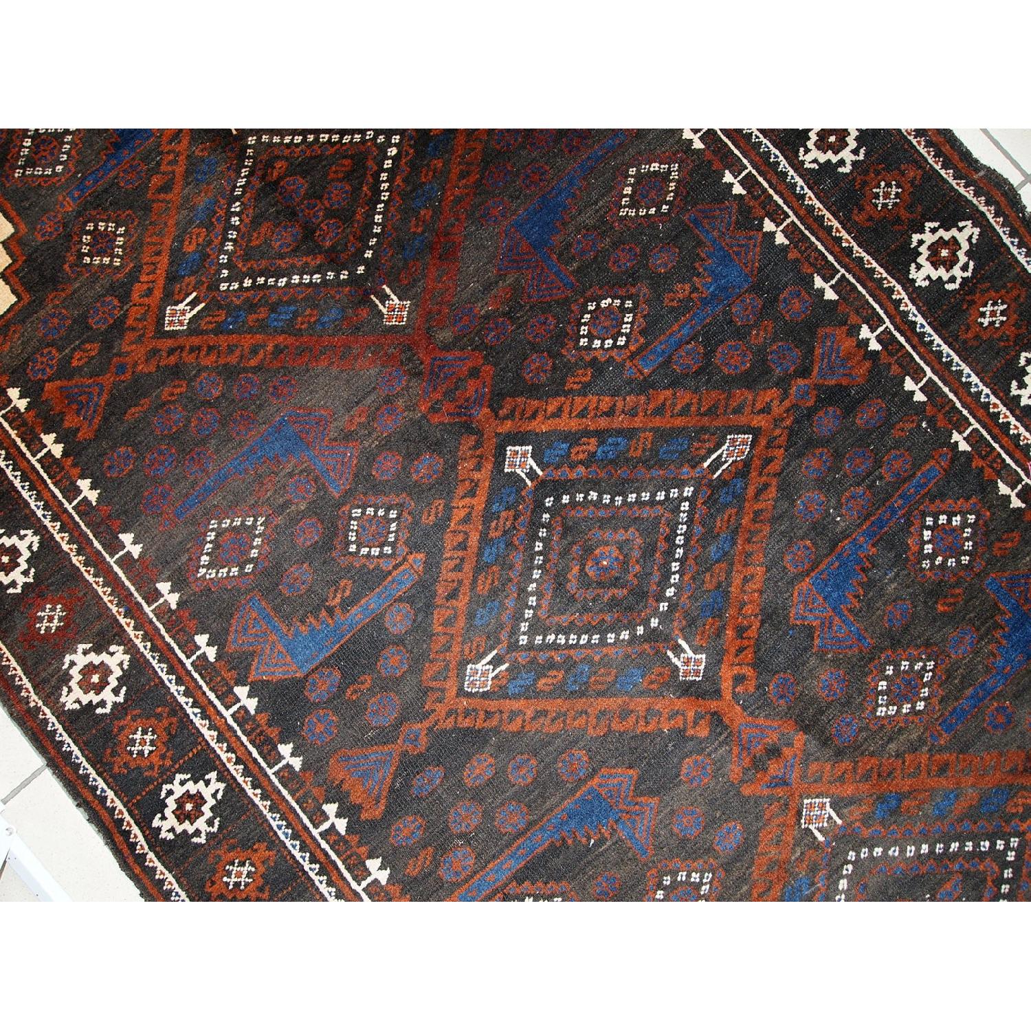 Vintage 1940s Afghan Baluch Rug - image-6