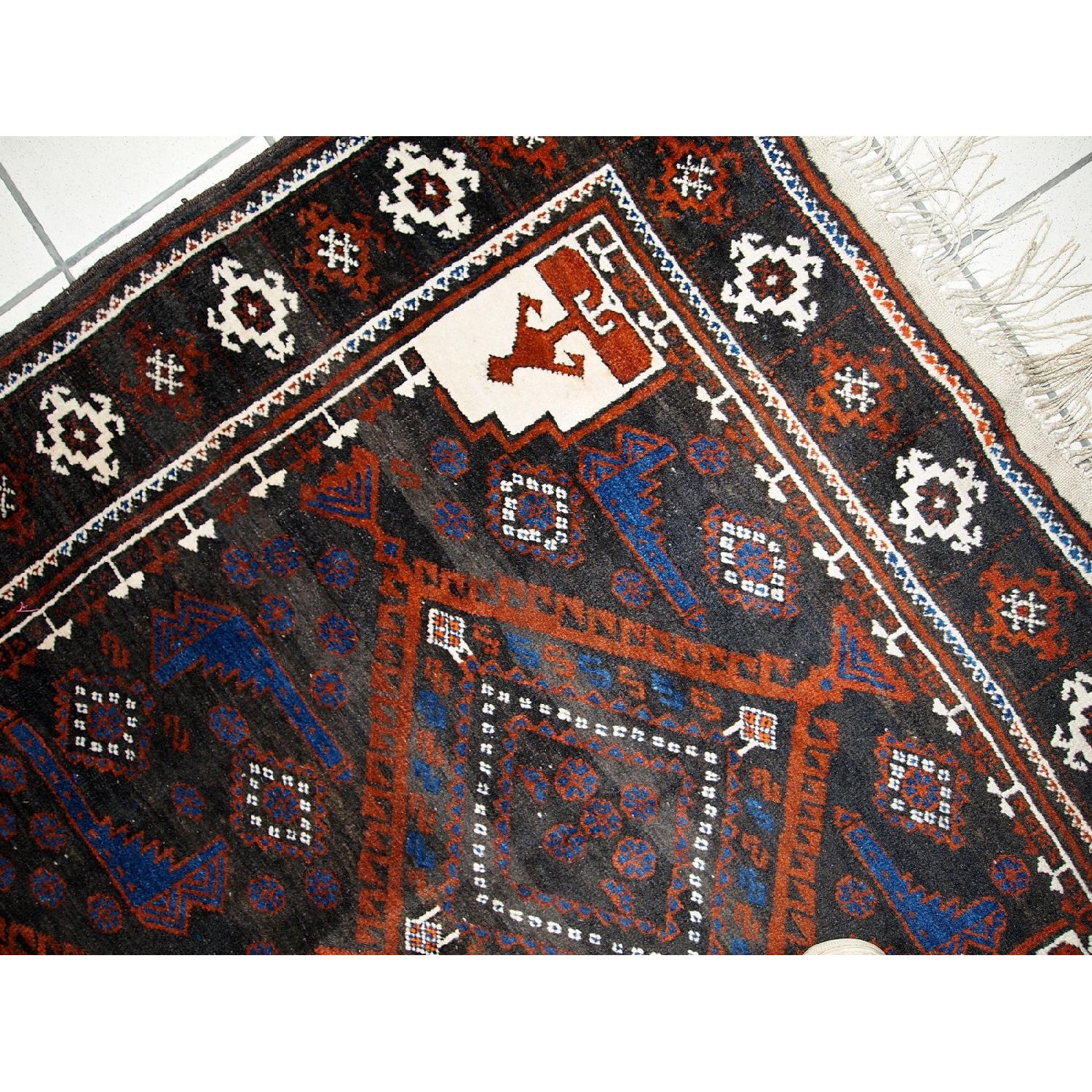 Vintage 1940s Afghan Baluch Rug - image-8