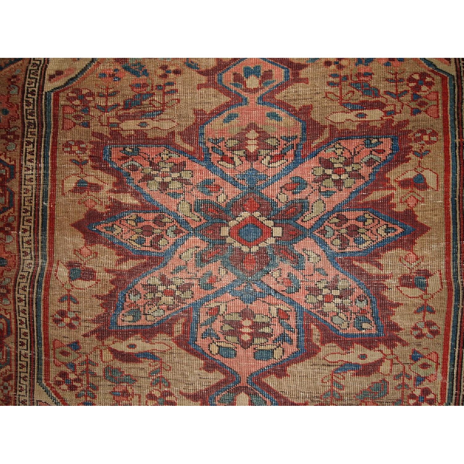 Antique 1880s Persian Sarouk Rug - image-1