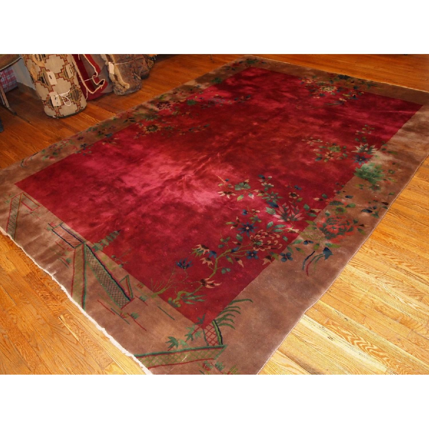 Antique 1920s Chinese Art Deco Rug - image-7
