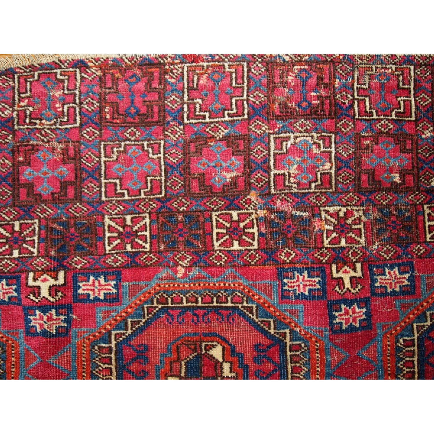 Antique 1850s Collectible Turkoman Saryk Rug - image-4