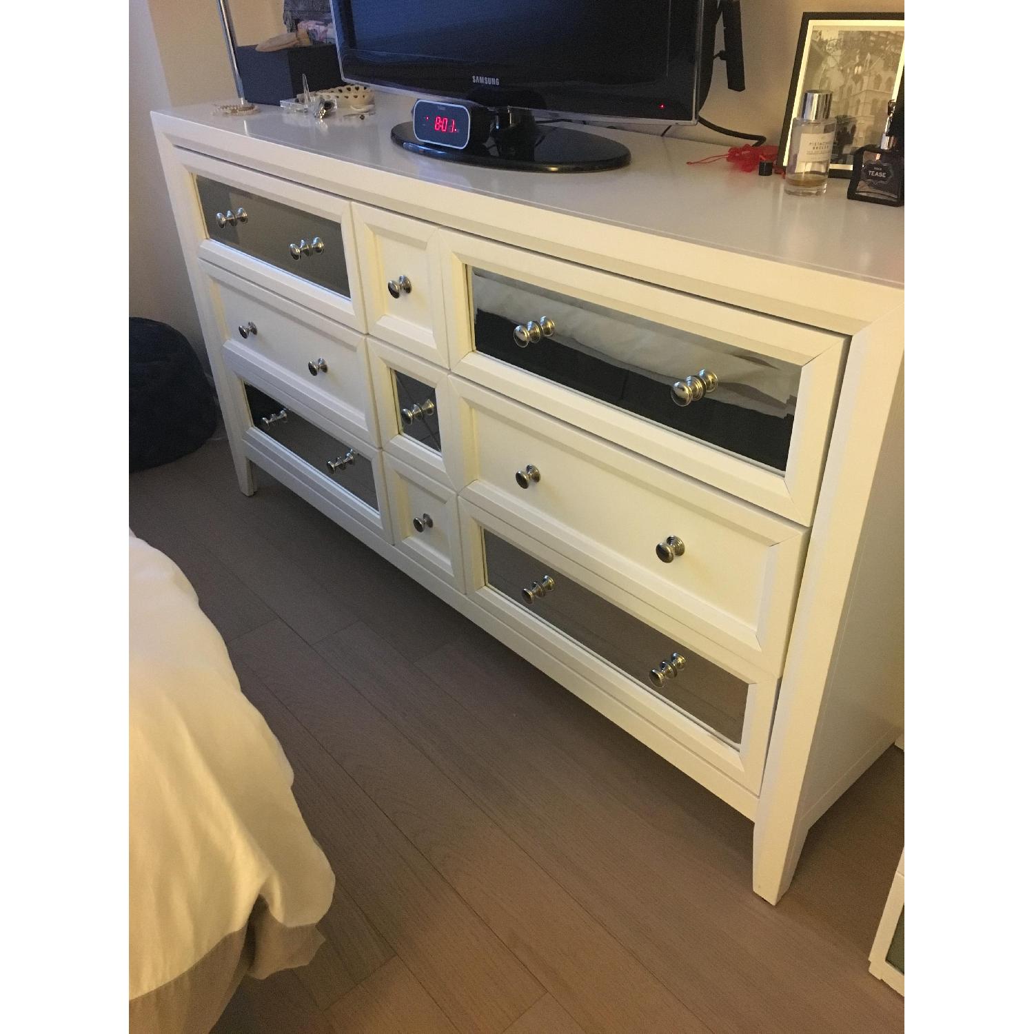 Rooms To Go Naja White Mirror Faced Dresser - image-3