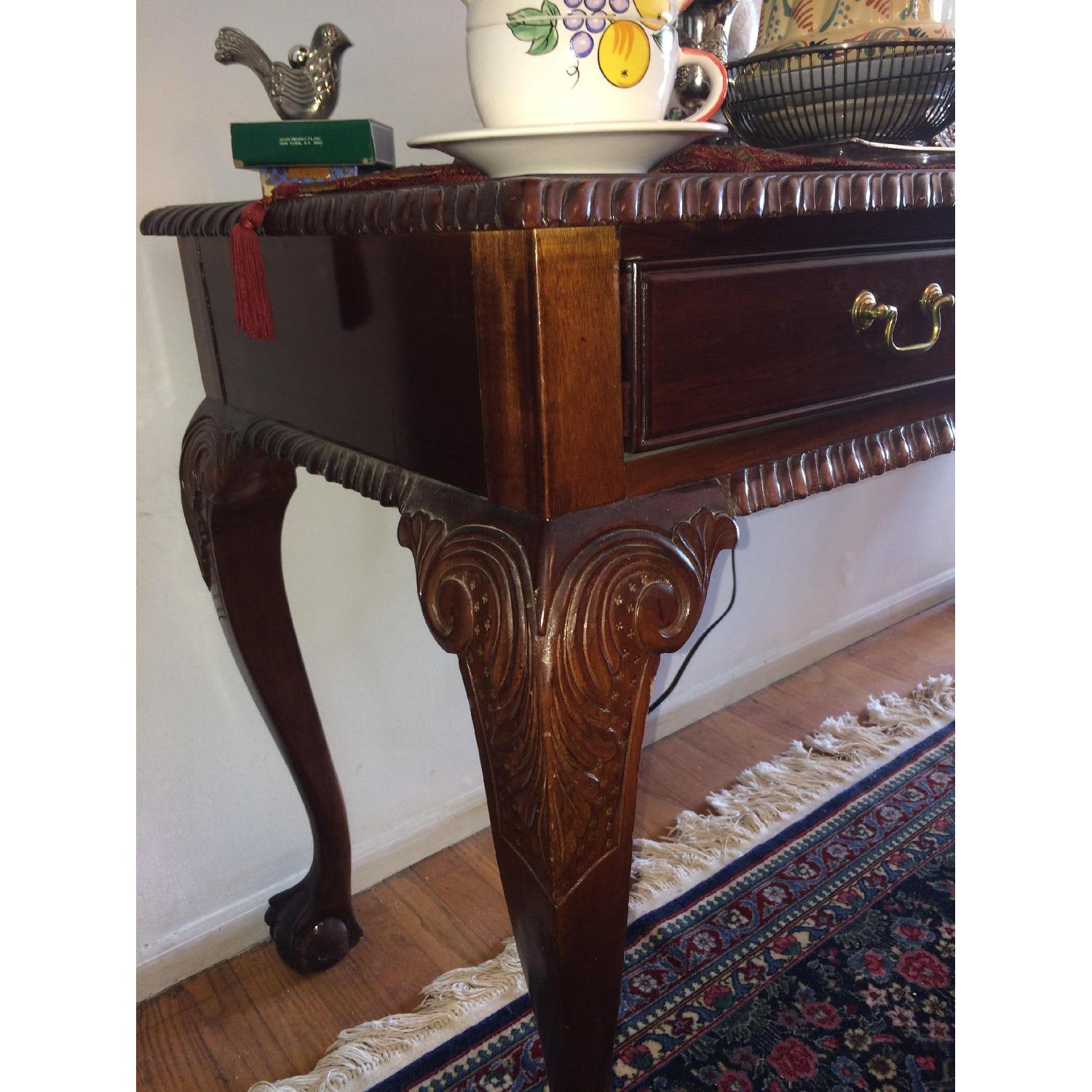 Chippendale Style Long Server w/ 3 Drawers - image-2