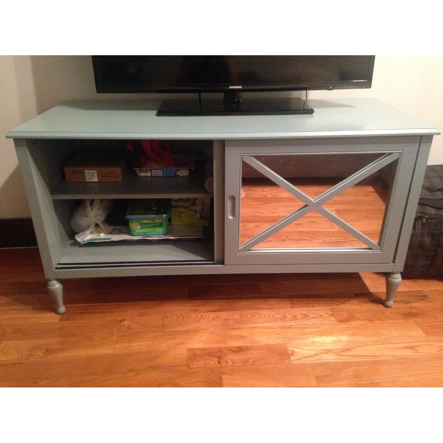Target Blue-Grey Mirrored TV Stand - image-2