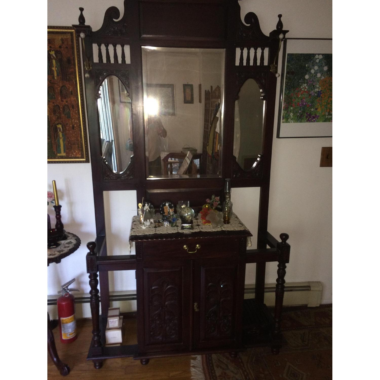 Antique Hall tree - image-1