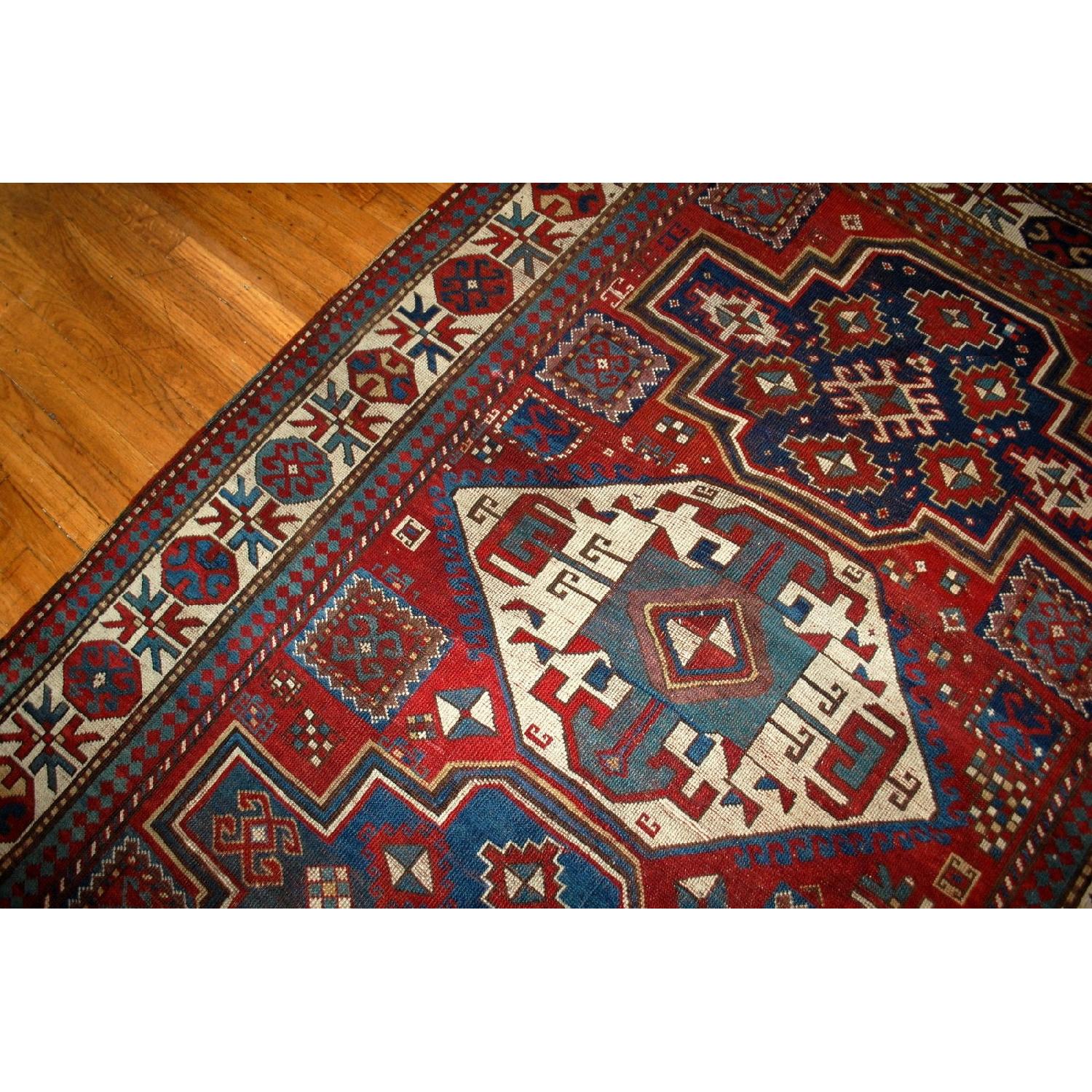 Antique 1880s Caucasian Lori Pambak Rug - image-1