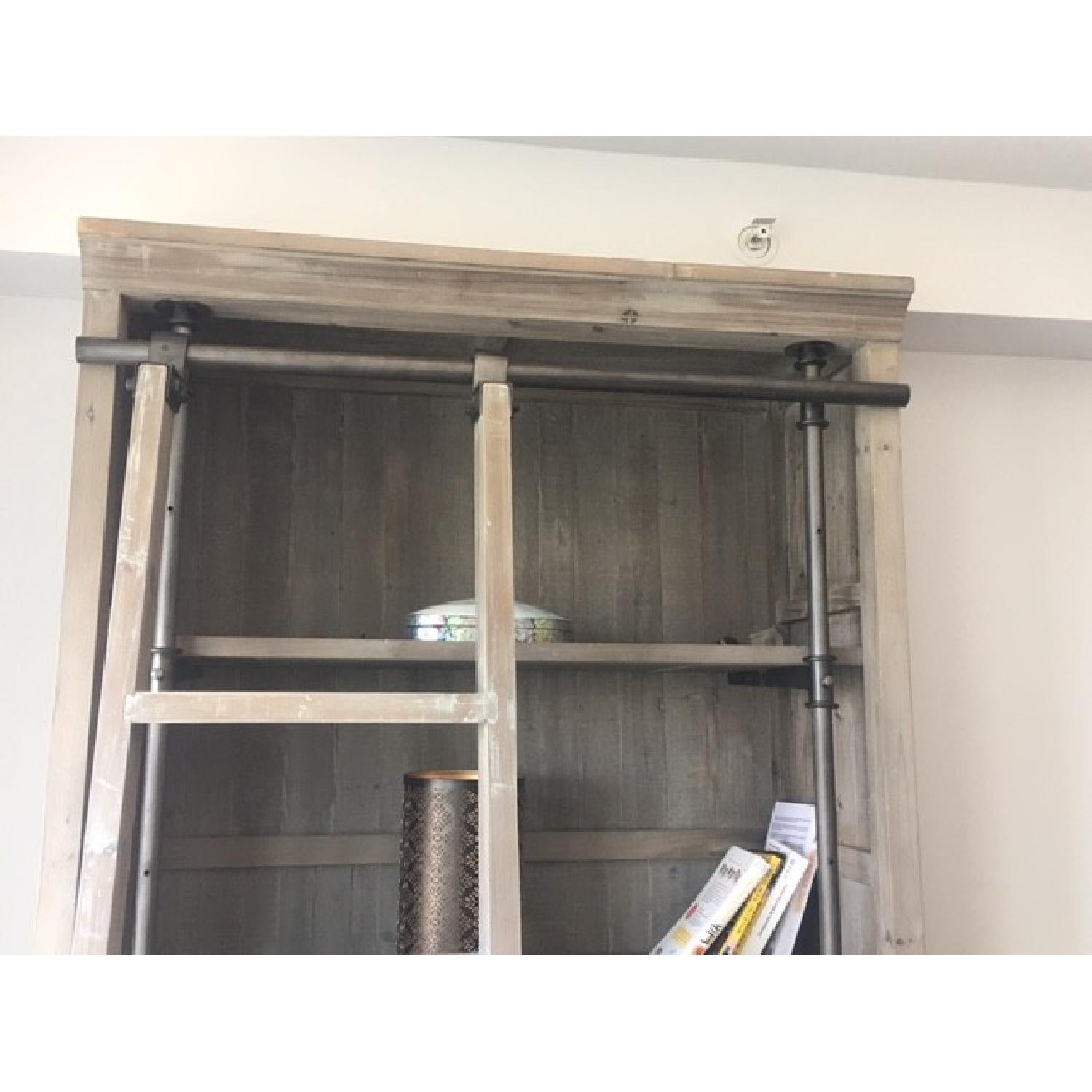 ABC Carpet and Home Grey Wood Bookcase w/ Ladder - image-3