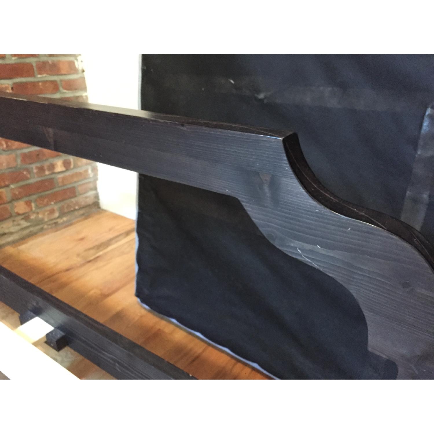 CB2 Silhouette Dark Wood Queen Bed Frame w/ Headboard - image-4