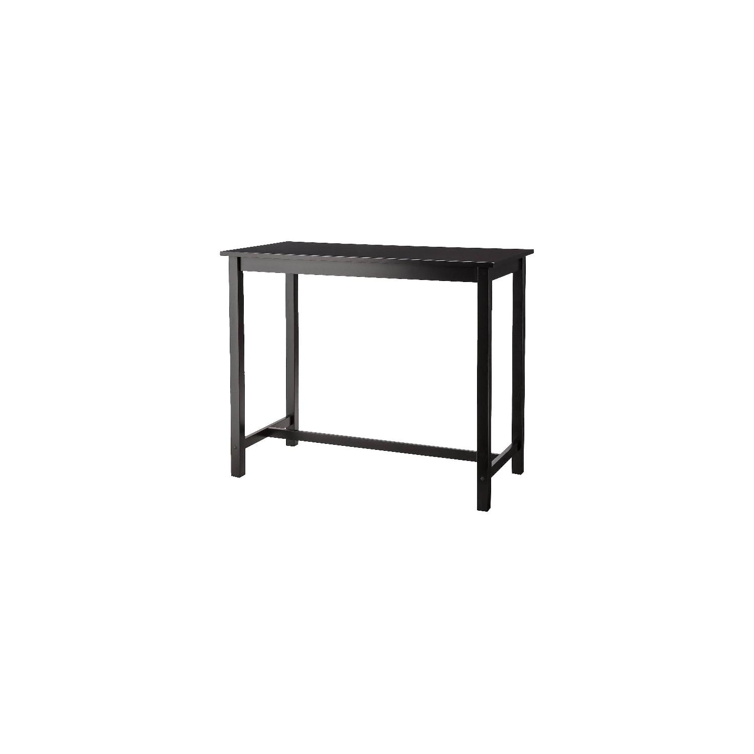 Target Counter Height Pub Table w/ 4 Industrial Wood Metal Counter Stools - image-4
