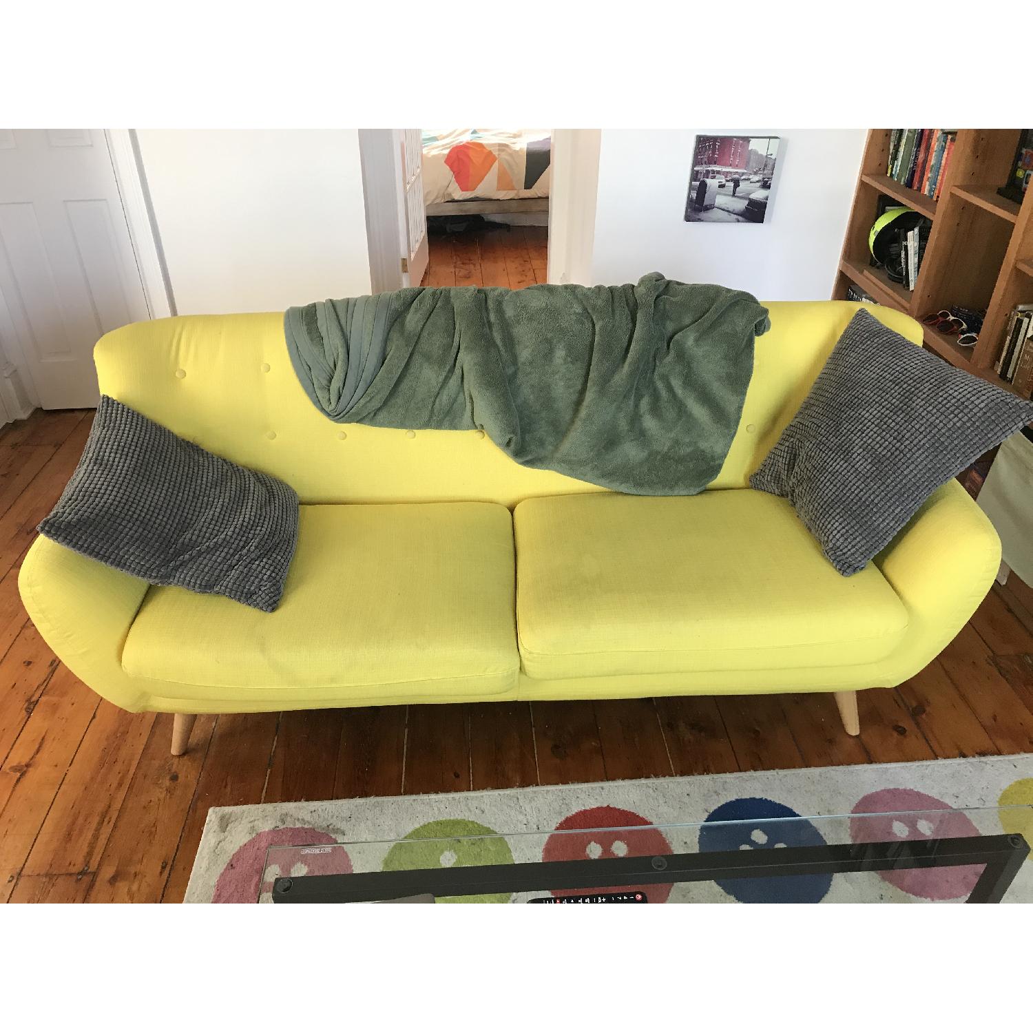 Modway Remark Yellow Mid-Century Sofa - image-1