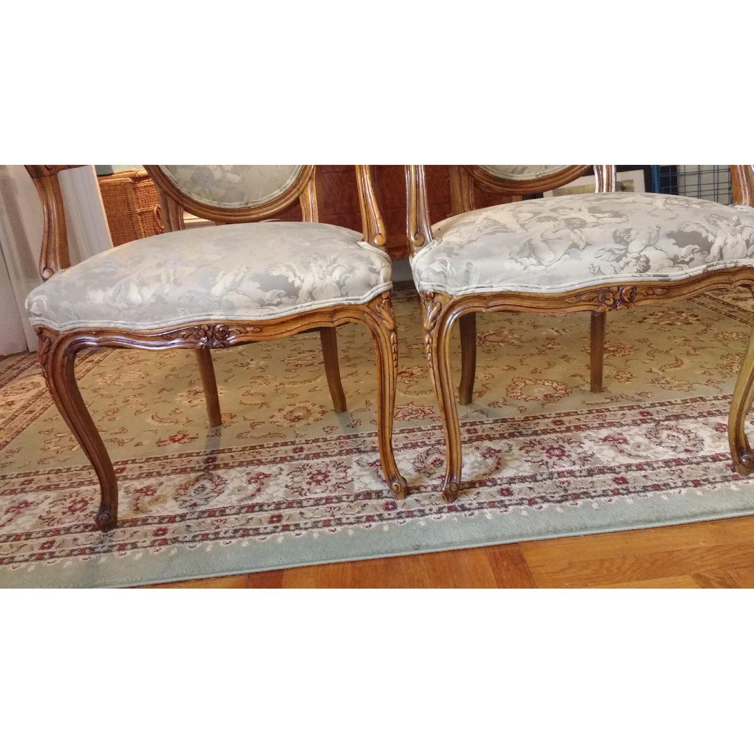 Vintage Solid Wood Carved French Style Chairs - image-4