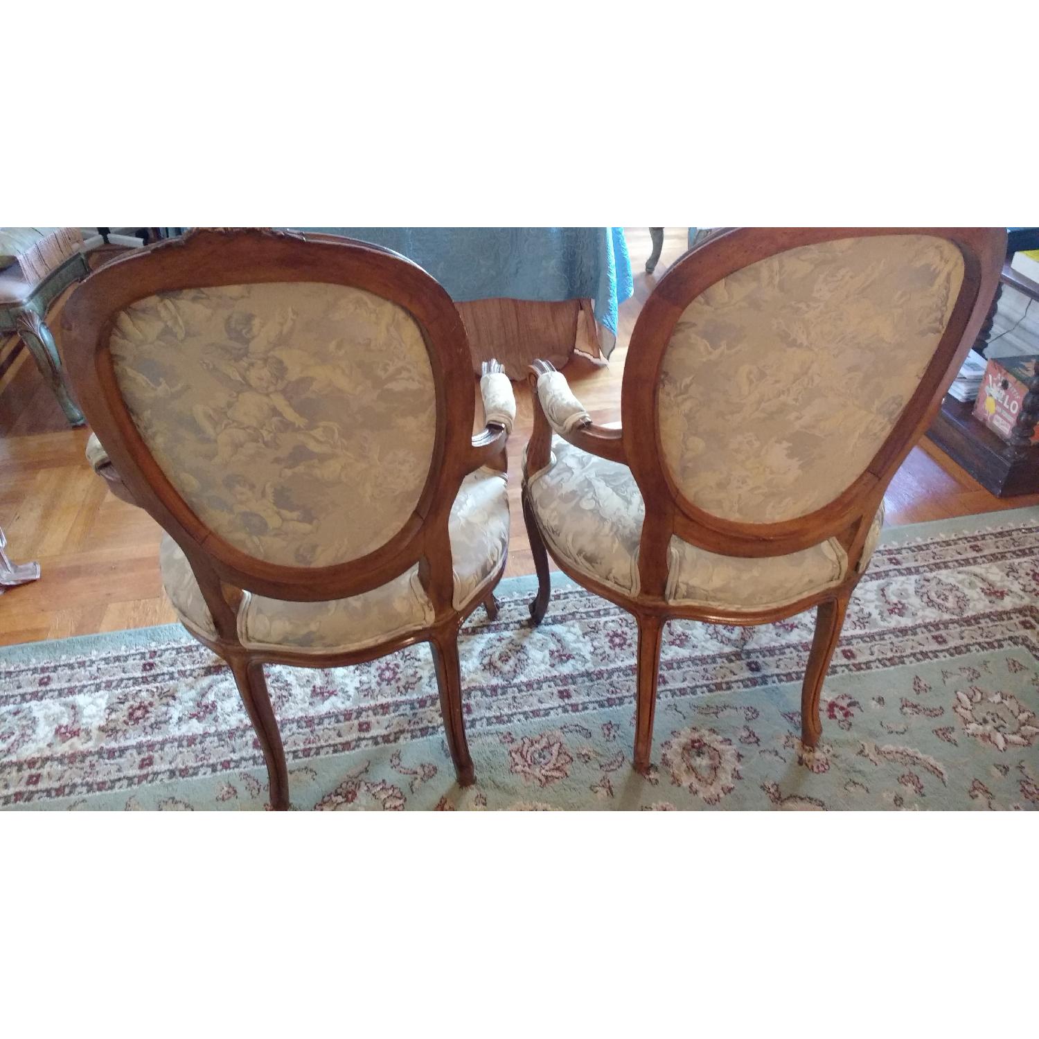 Vintage Solid Wood Carved French Style Chairs - image-5