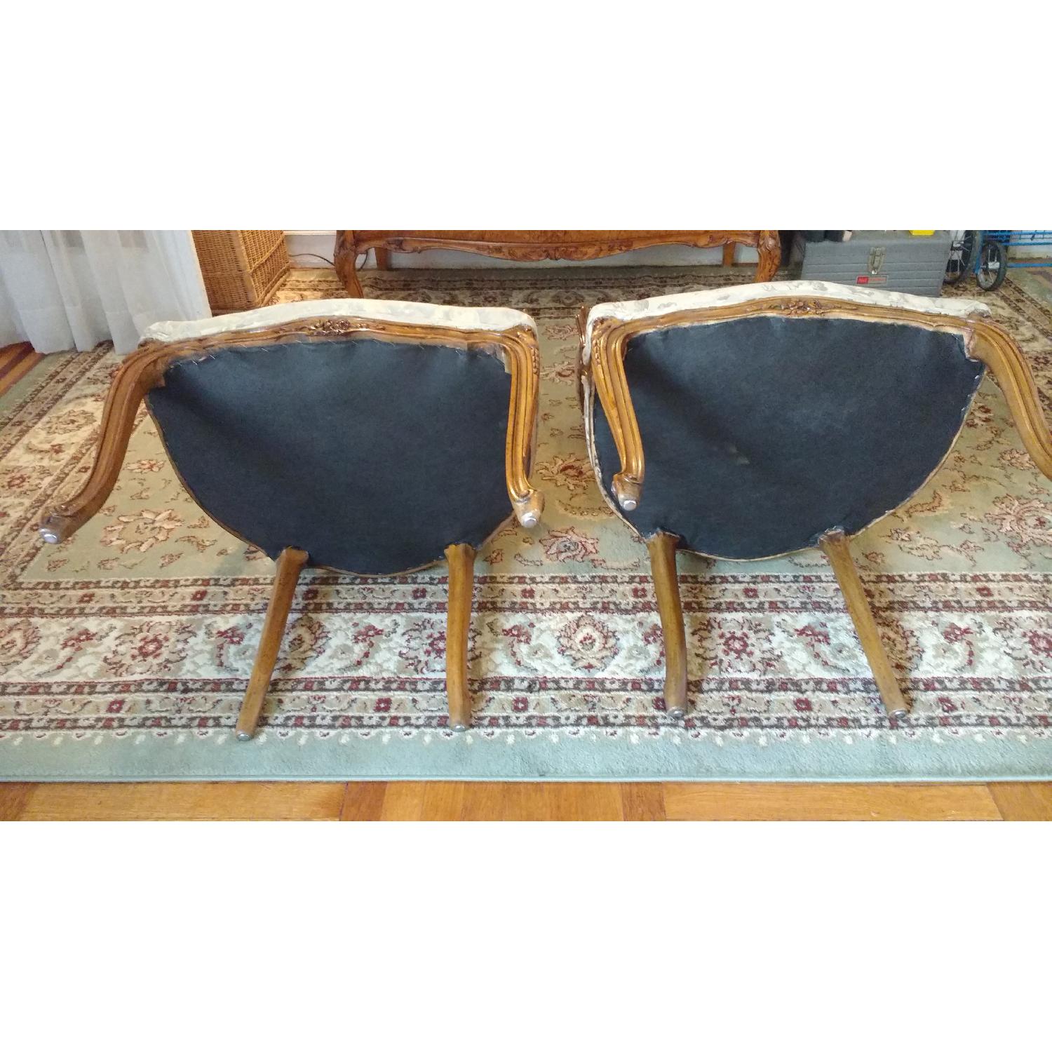 Vintage Solid Wood Carved French Style Chairs - image-9