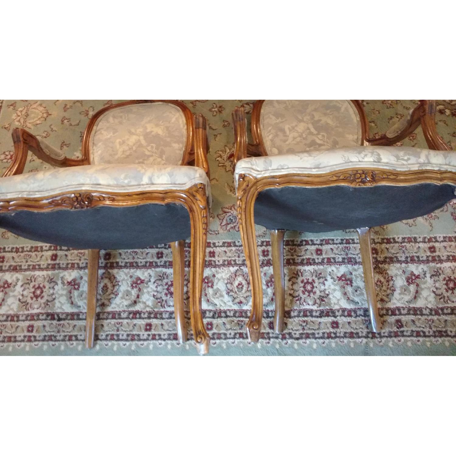 Vintage Solid Wood Carved French Style Chairs - image-10