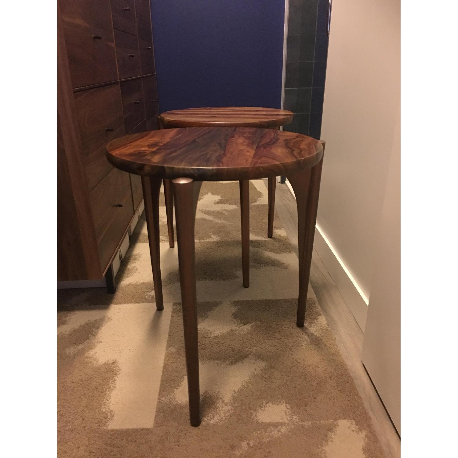 Brownstone Furniture Palisades Tripod Solid Wood End Tables - image-1