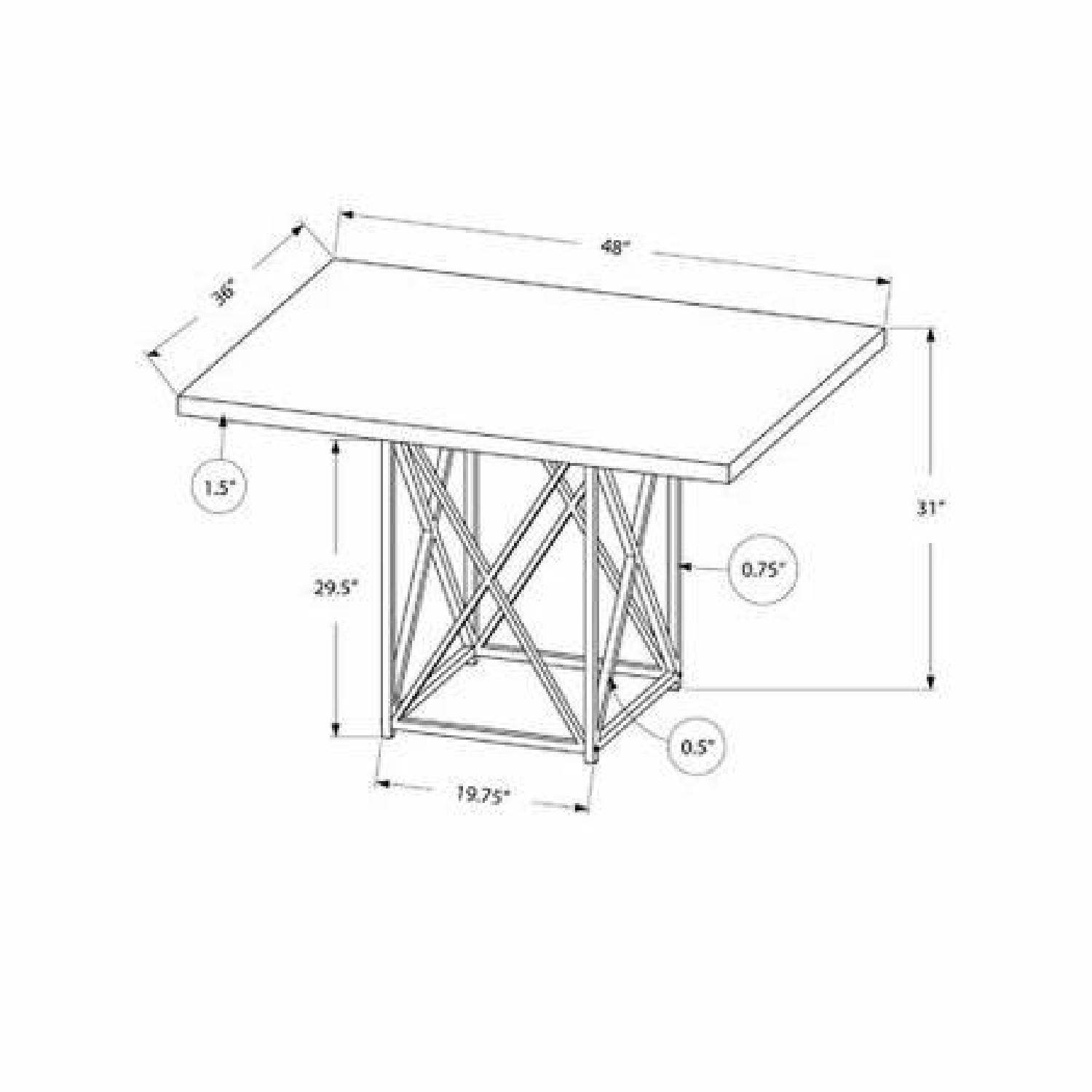 Wayfair Monarch Specialties White & Silver Dining Table - image-5